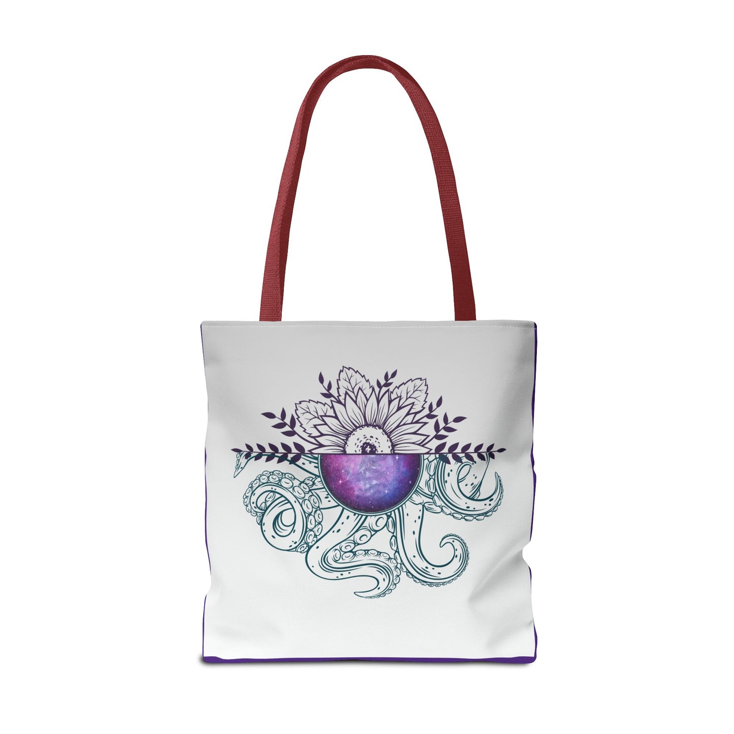 Whimsical Octopus Floral Tote Bag, Beach Bag, Grocery Tote, Eco-Friendly Bag, Gift for Ocean Lovers, Unique Art Carryall
