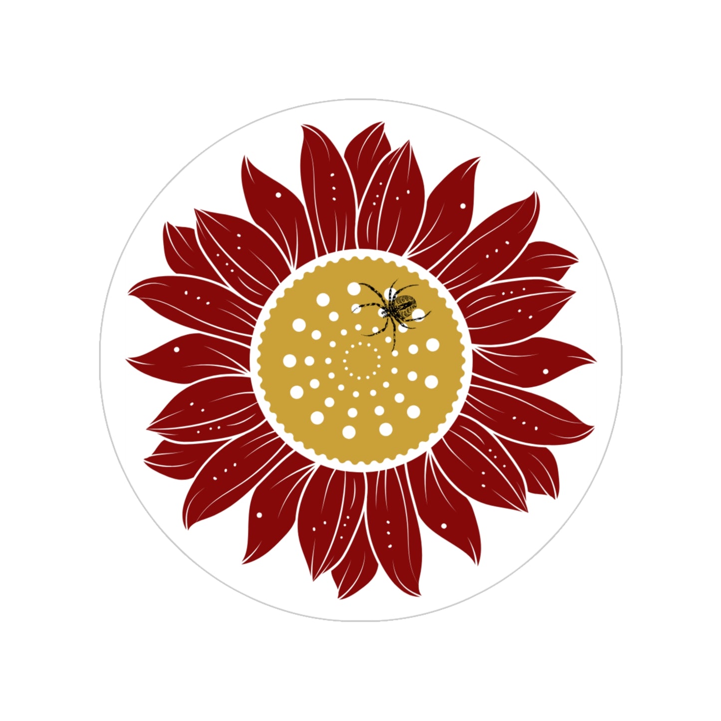 Transparent Outdoor Flower Sticker, Sunflower Decal, Boho Outdoor Art, Car Decoration, Nature Lover Gift