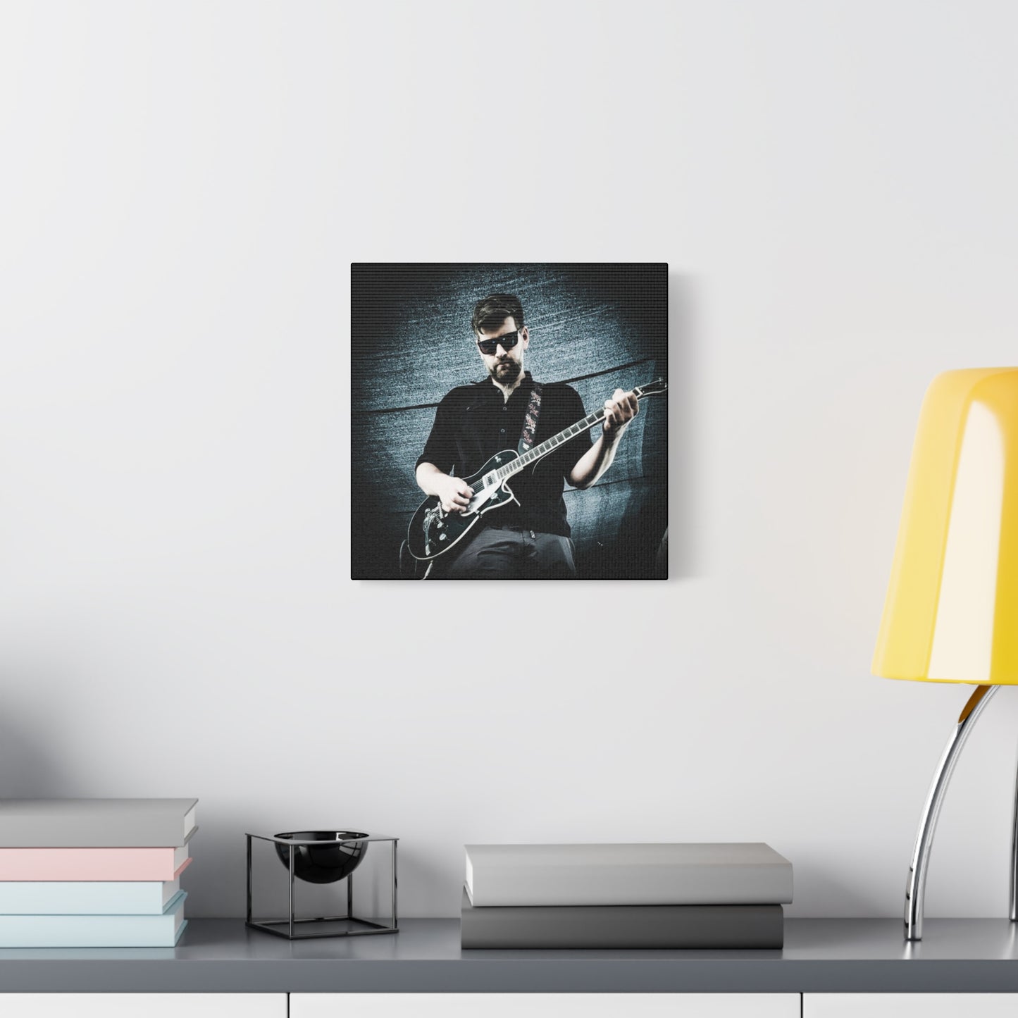 Rock Music Canvas Wall Art, Guitarist Decor, Music Lover Gift, Stretched Matte Canvas, Album Cover Art, Home Decor