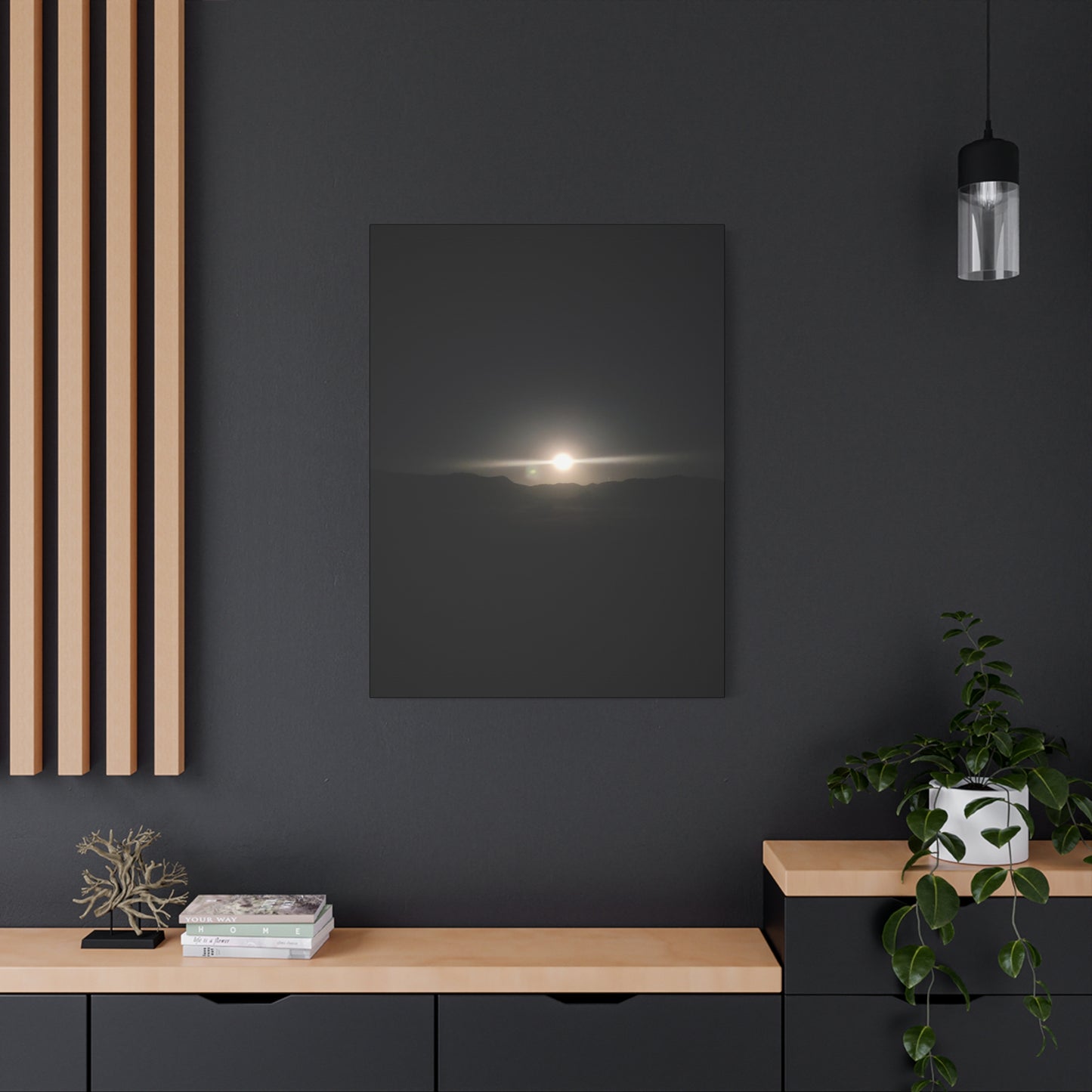 Stretched Canvas Art Print, Modern Wall Decor, Sunset Photography, Home Aesthetic, Gift for Her, Art for Living Room