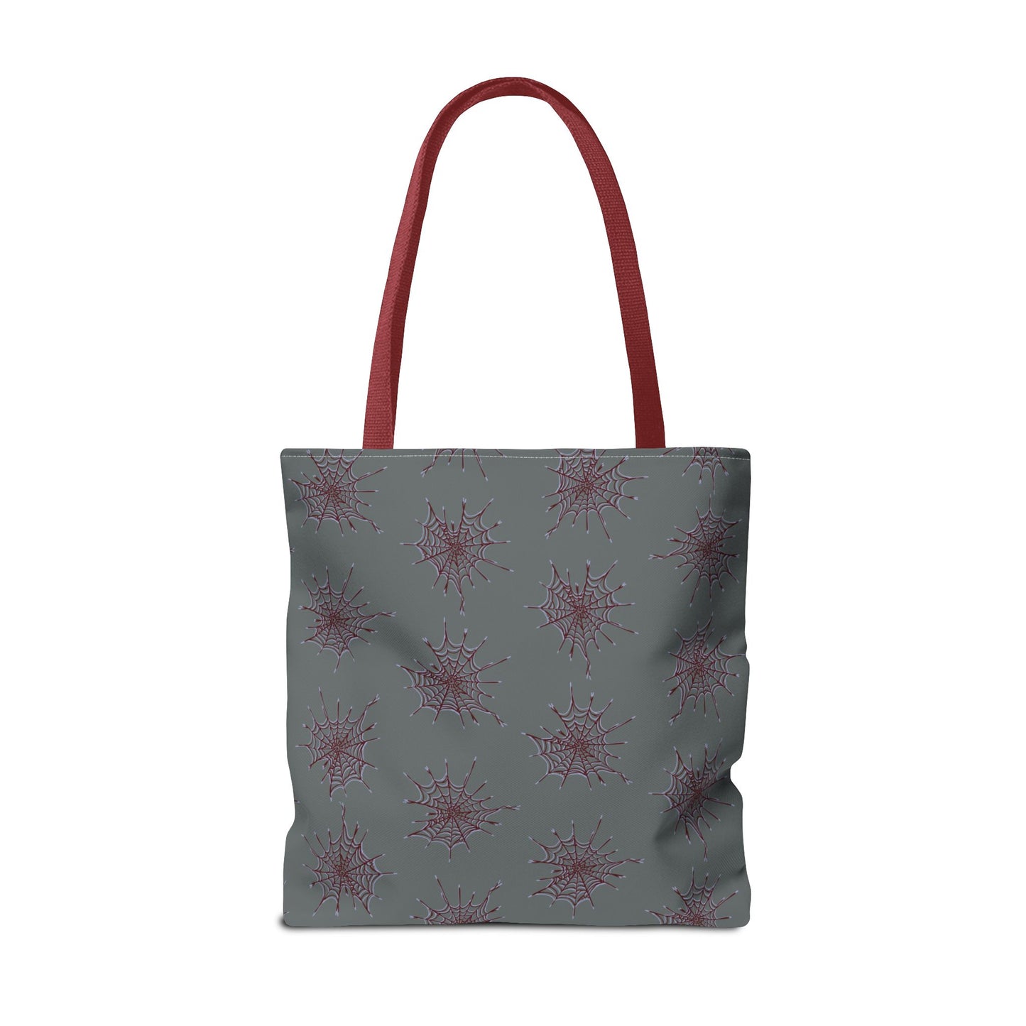 Chic Dark Grey and red Heart Web Tote Bag, Stylish Grocery Bag, Eco-Friendly Shopping Tote, Gift Bag for Her, Casual Beach Bag