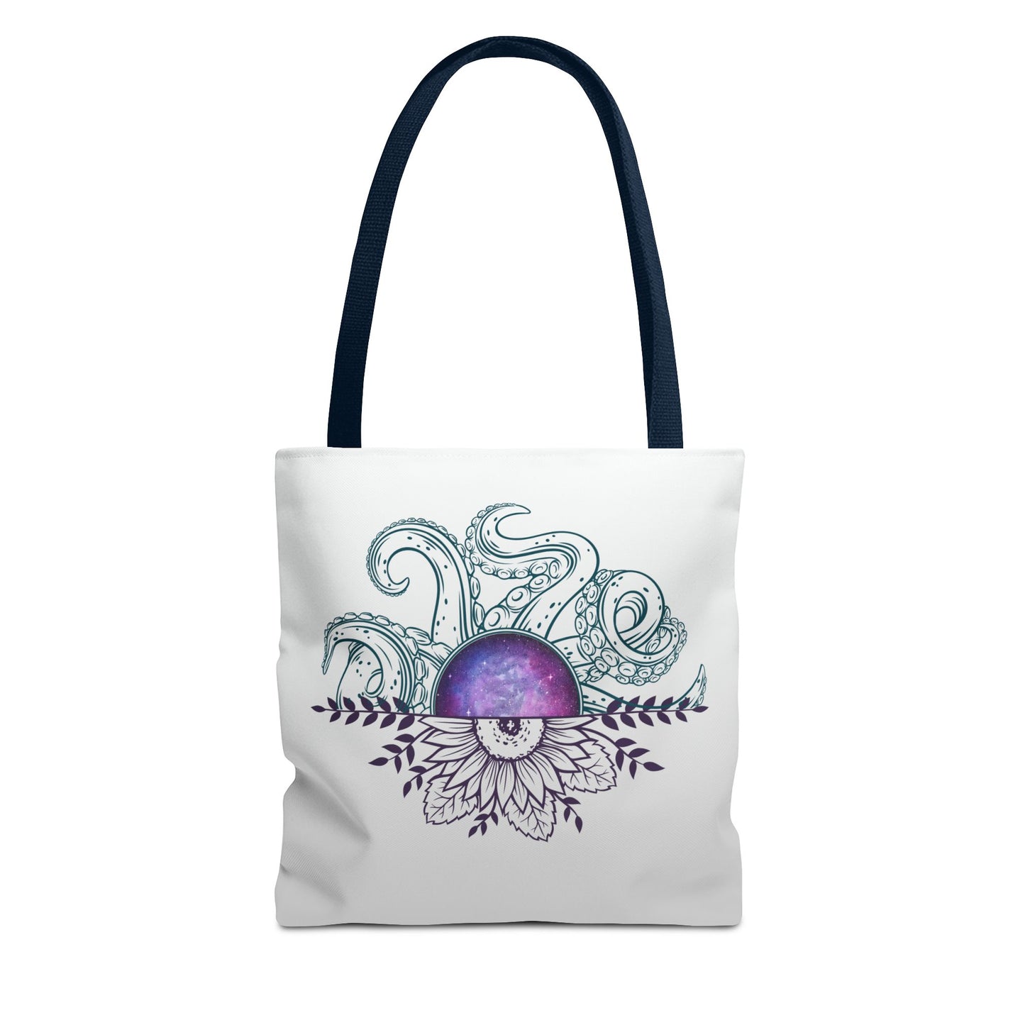 Whimsical Octopus Floral Tote Bag, Beach Bag, Grocery Tote, Eco-Friendly Bag, Gift for Ocean Lovers, Unique Art Carryall