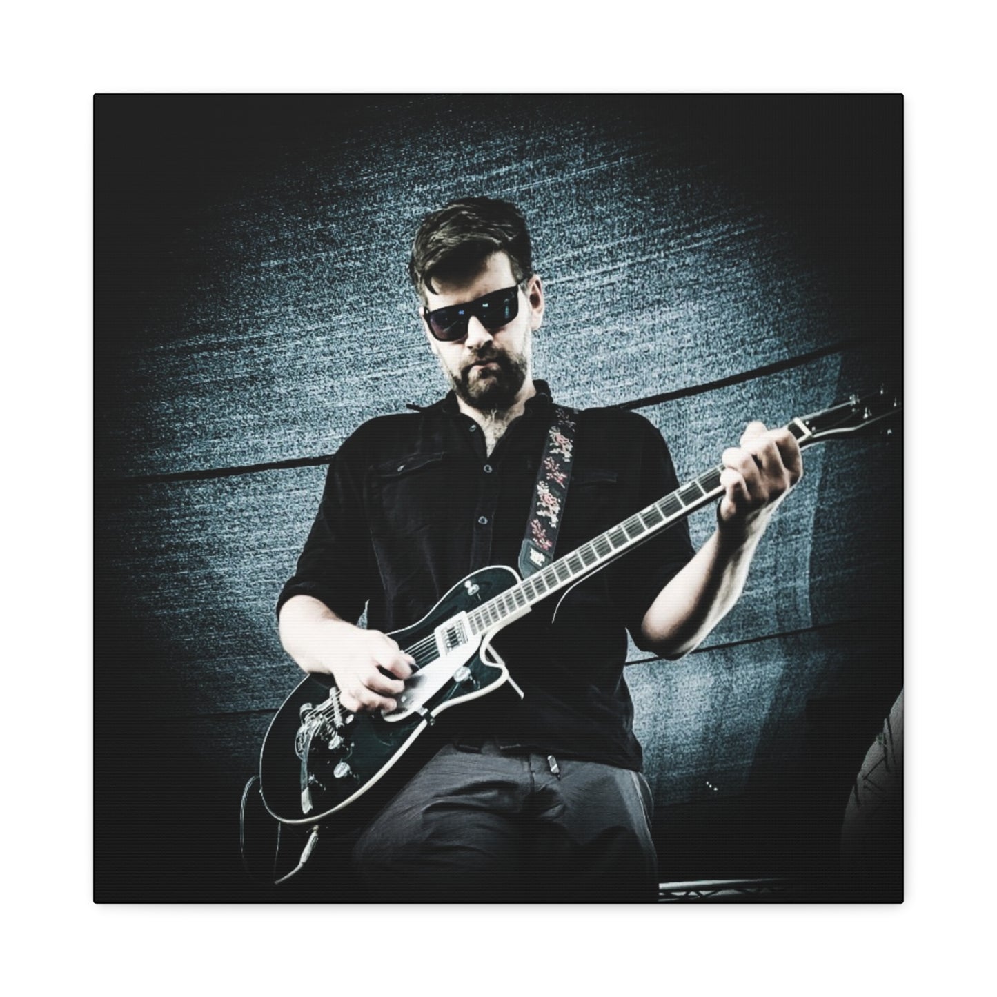 Rock Music Canvas Wall Art, Guitarist Decor, Music Lover Gift, Stretched Matte Canvas, Album Cover Art, Home Decor
