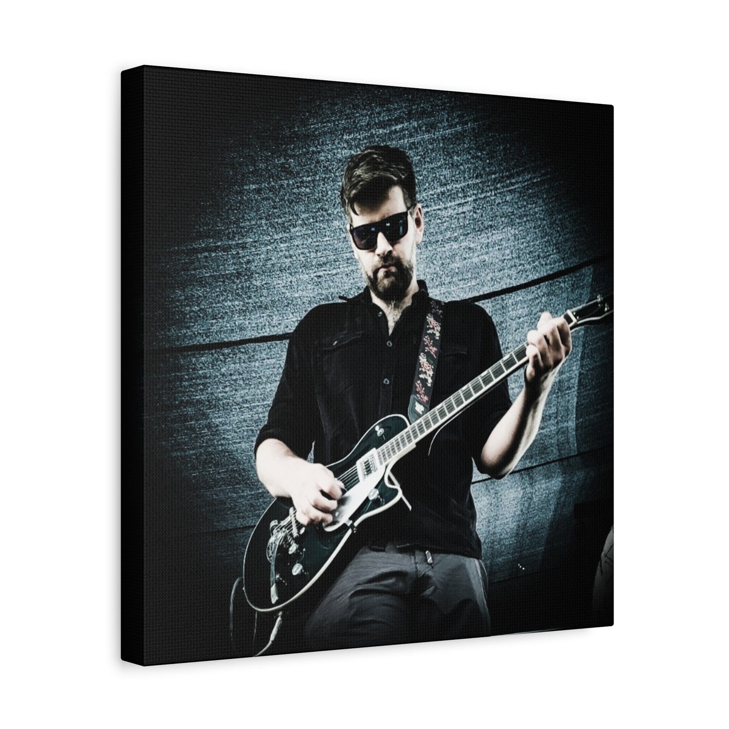 Rock Music Canvas Wall Art, Guitarist Decor, Music Lover Gift, Stretched Matte Canvas, Album Cover Art, Home Decor