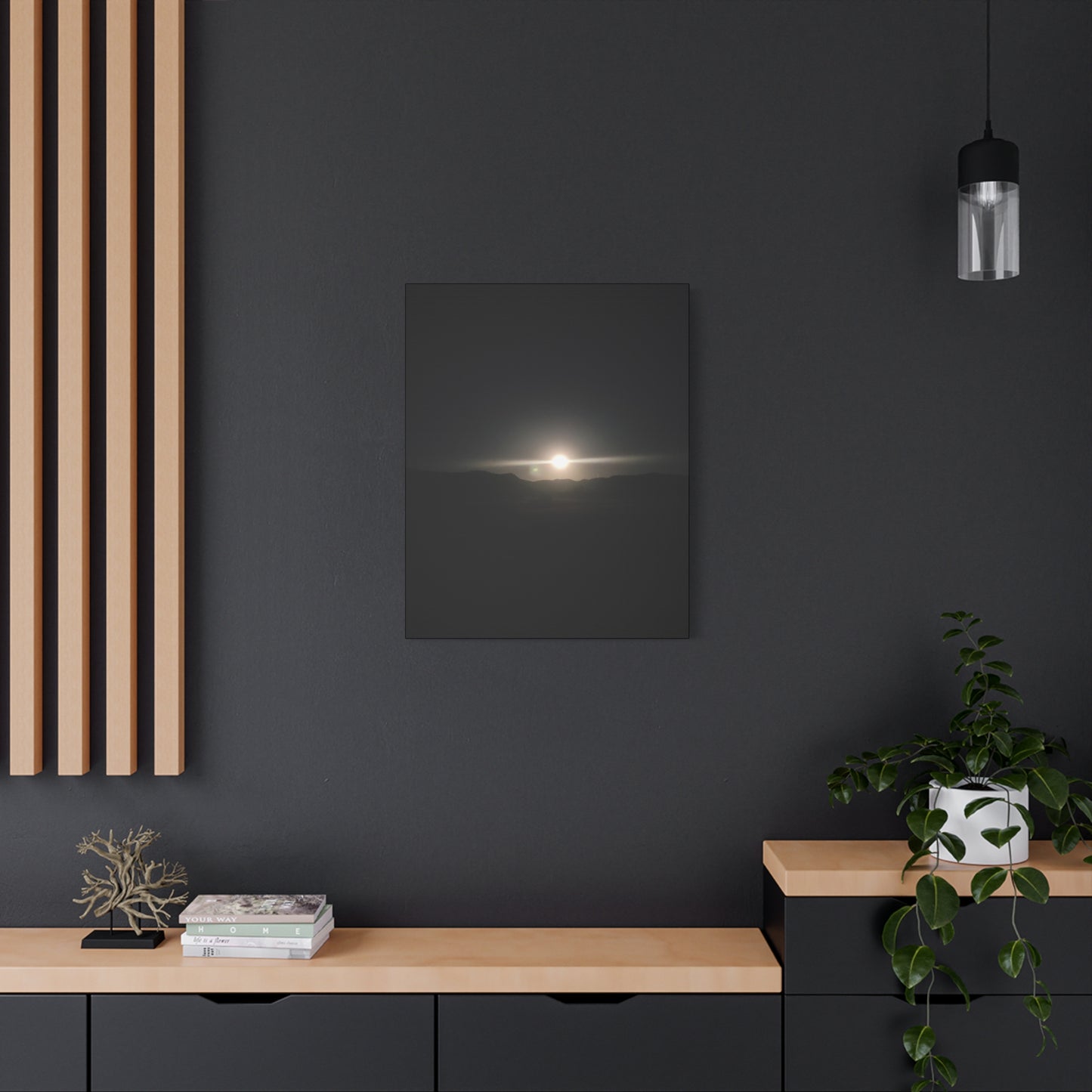 Stretched Canvas Art Print, Modern Wall Decor, Sunset Photography, Home Aesthetic, Gift for Her, Art for Living Room