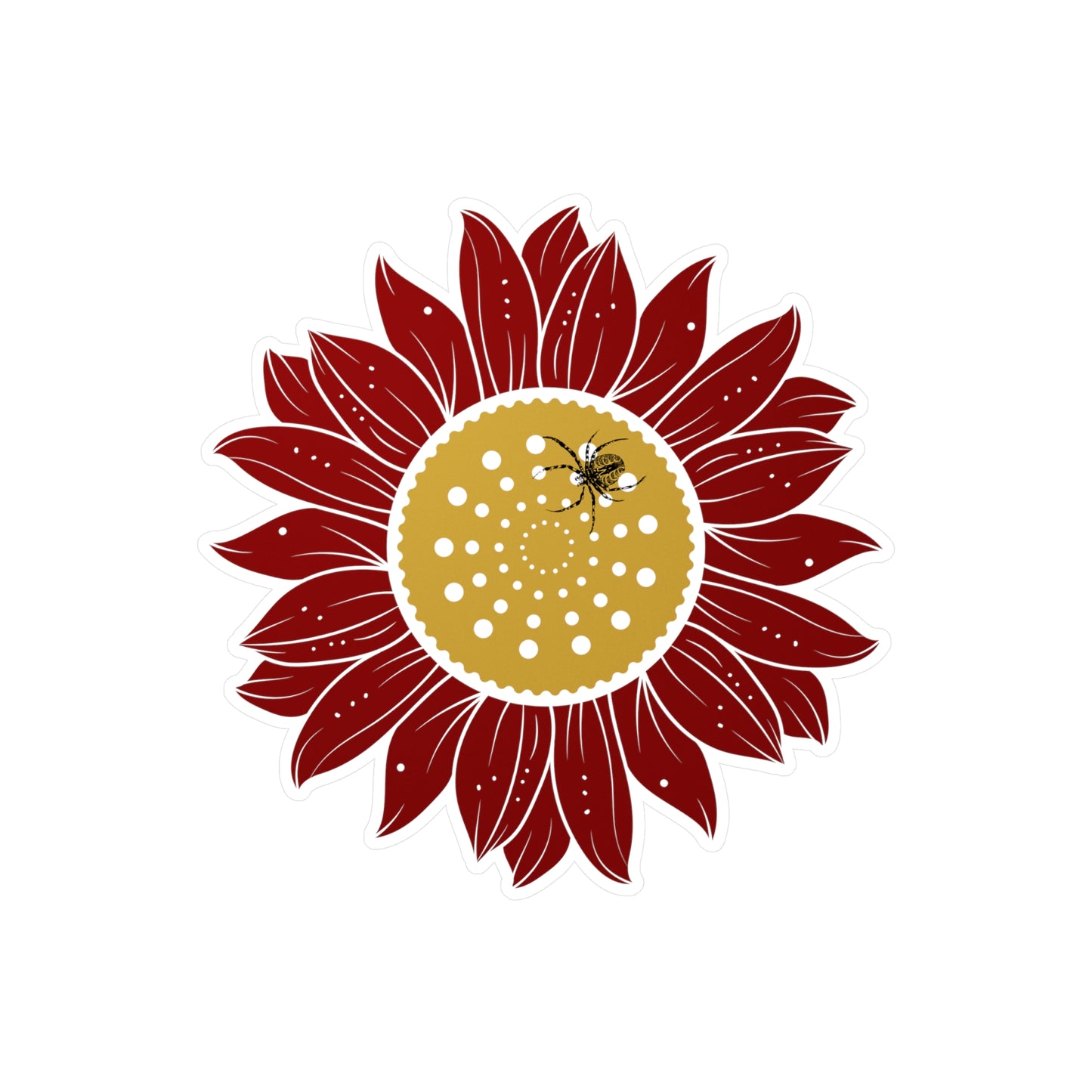 Sunflower Bright Floral Kiss-Cut Vinyl Decals | Boho Decor, Laptop Stickers, Home Office, Gift Ideas, Cute Wall Art