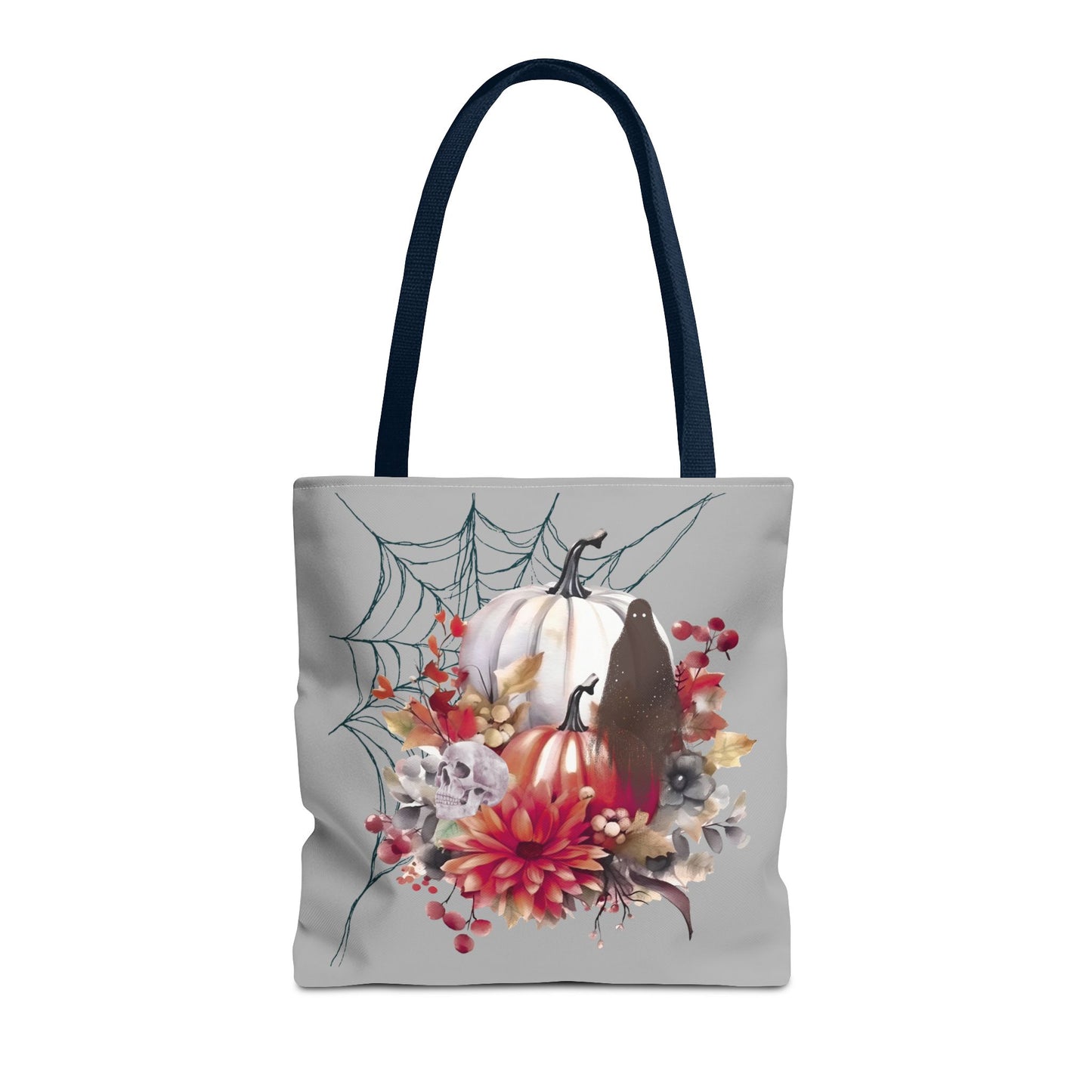 Halloween Floral Tote Bag | Spooky Fall Accessories, Trick or Treat Bag, Book Tote, Autumn Gift, Eco-Friendly Tote