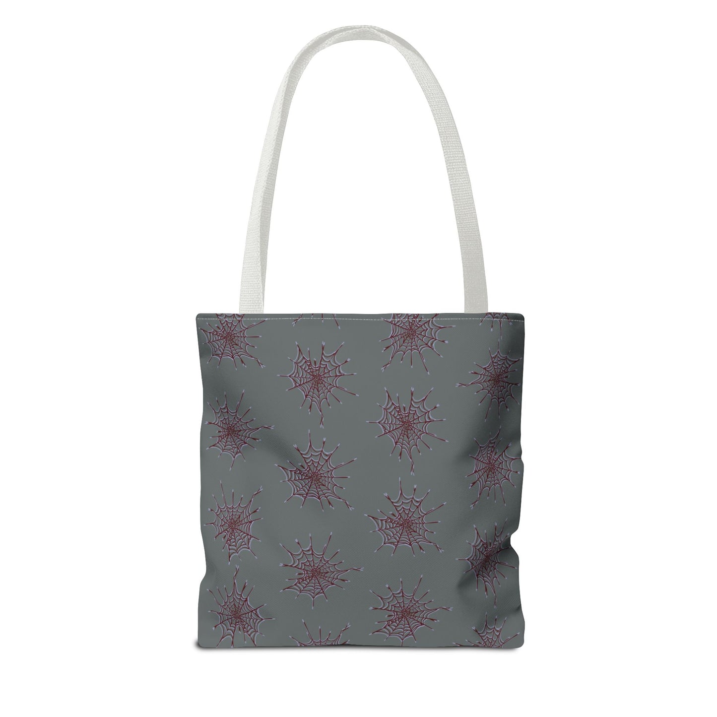 Chic Dark Grey and red Heart Web Tote Bag, Stylish Grocery Bag, Eco-Friendly Shopping Tote, Gift Bag for Her, Casual Beach Bag