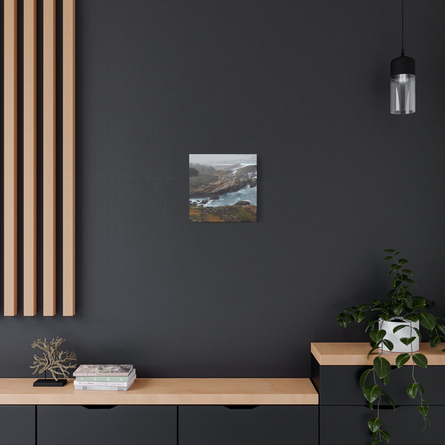 Stretched Canvas Wall Art, Matte Coastal Landscape Decor, Seascape Gallery Wrap, Ocean Home Decor, Nature Wall Artwork