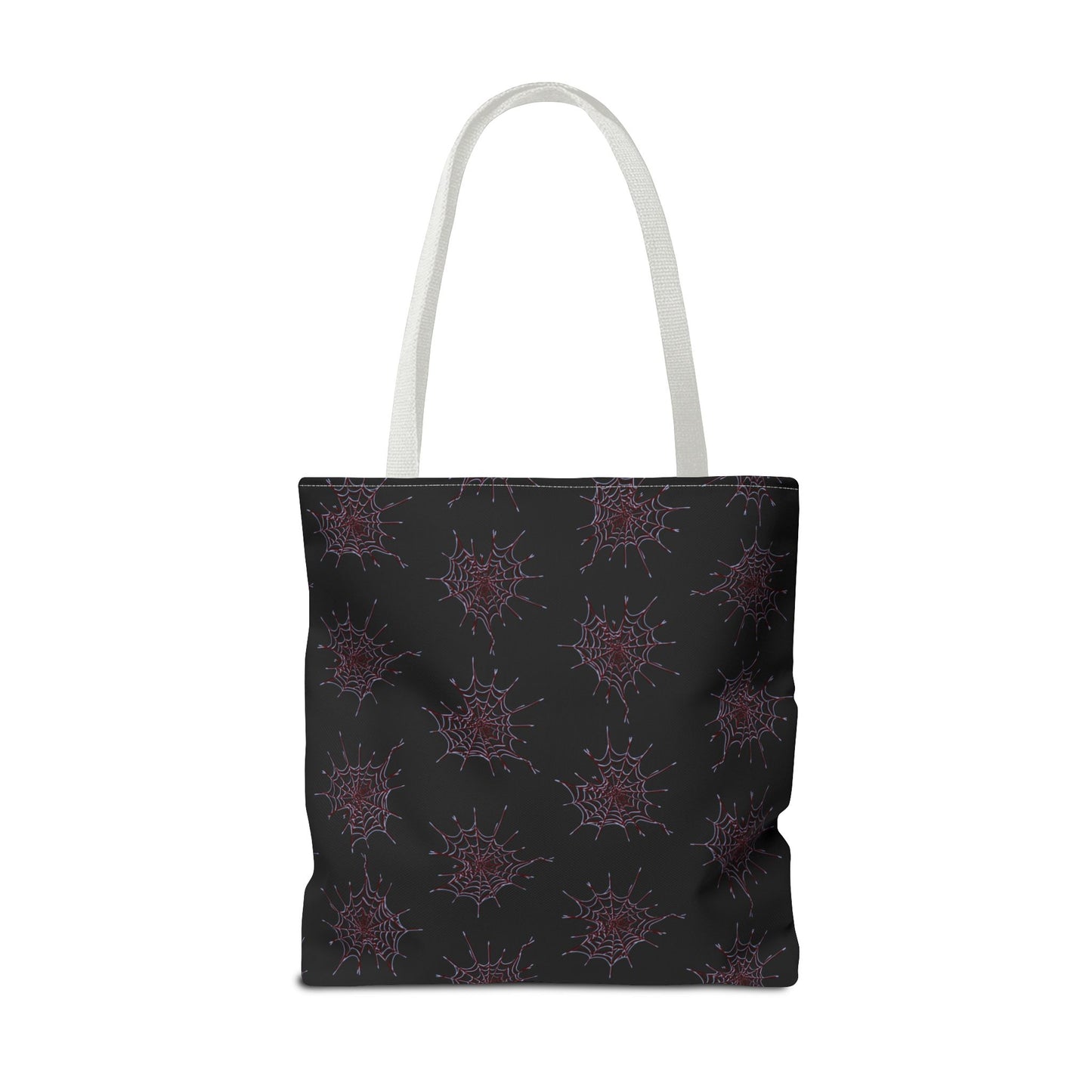 Chic Black and red Heart Web Tote Bag, Stylish Grocery Bag, Eco-Friendly Shopping Tote, Gift Bag for Her, Casual Beach Bag
