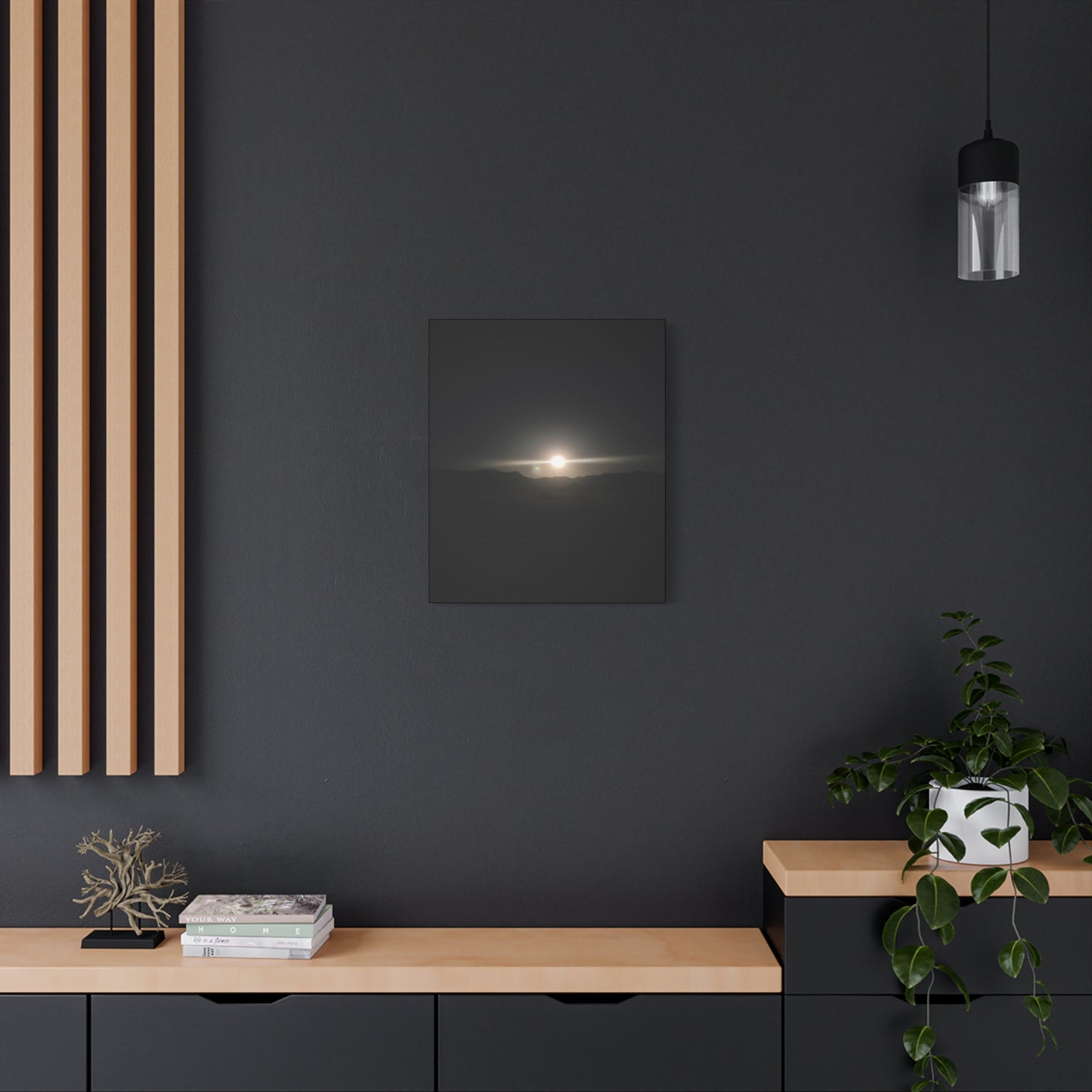Stretched Canvas Art Print, Modern Wall Decor, Sunset Photography, Home Aesthetic, Gift for Her, Art for Living Room