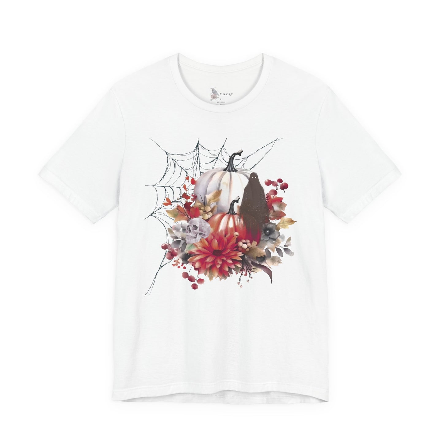 Autumn Vibes Short Sleeve Tee - Cozy Halloween Shirt, Spooky Seasonal Apparel, Fall T-Shirt, Pumpkin Graphic Tee, Unisex Fall Wardrobe