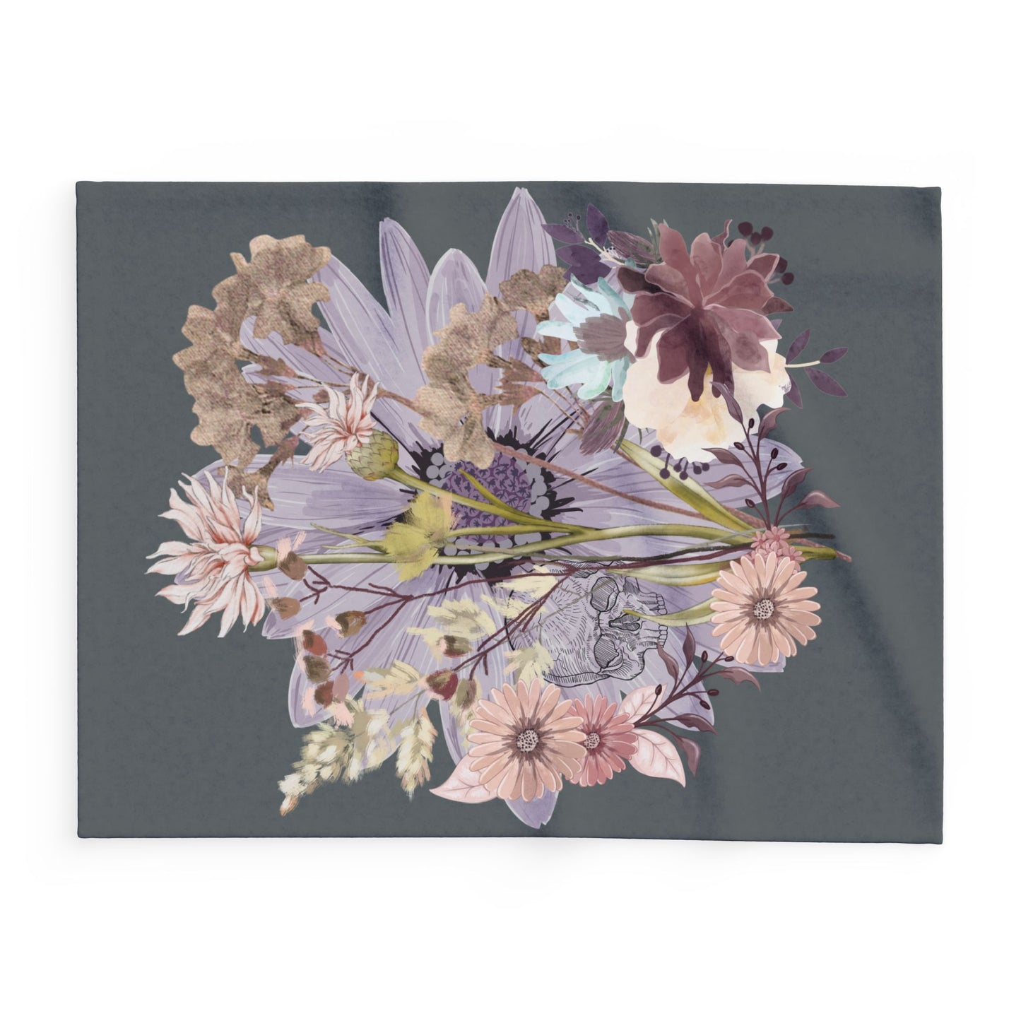 Botanical Floral Fleece Blanket, Cozy Home Decor, Gift for Nature Lovers, Indoor & Outdoor Use, Ideal for Weddings, Birthdays, Housewarming