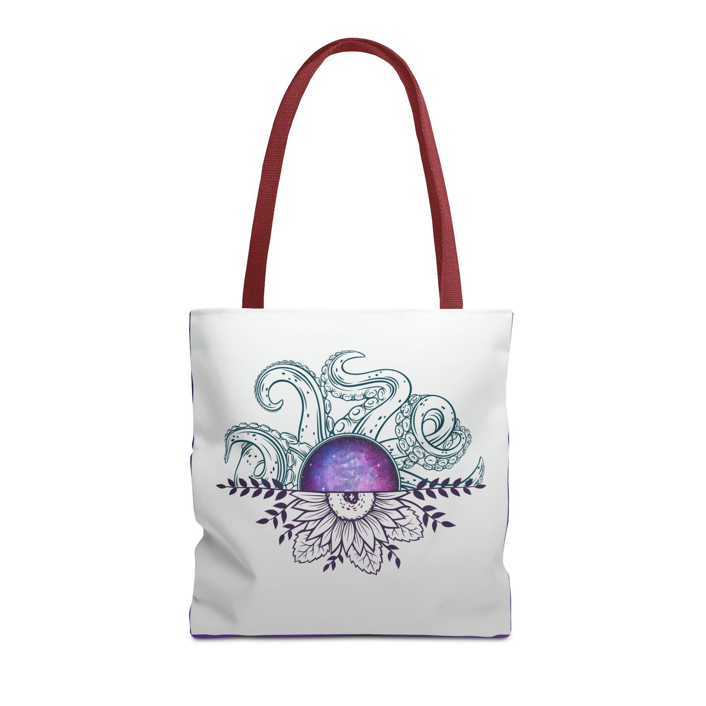 Whimsical Octopus Floral Tote Bag, Beach Bag, Grocery Tote, Eco-Friendly Bag, Gift for Ocean Lovers, Unique Art Carryall