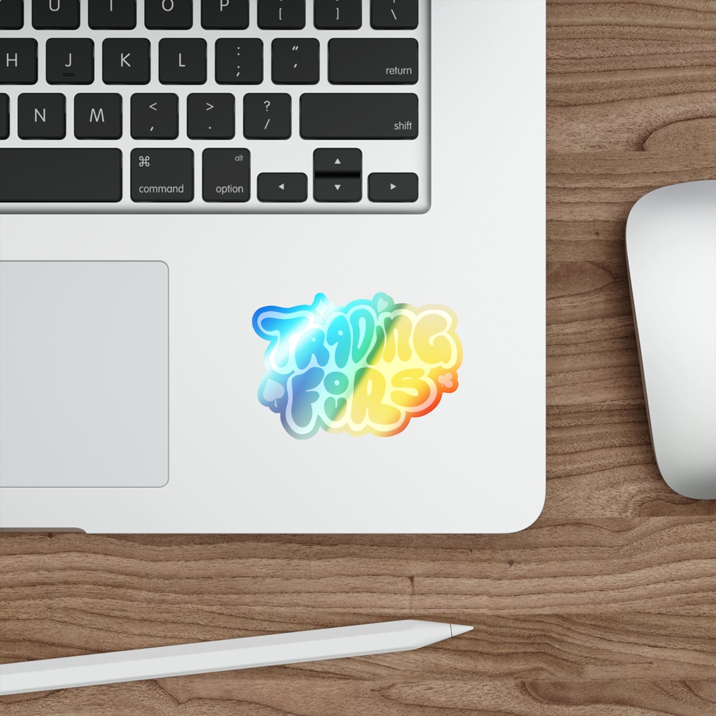 Trading Fours Band Logo 1 Holographic Die-Cut Stickers: Vibrant, Playful Decals for Personalization, Perfect for Journals, Laptops, and Gifts