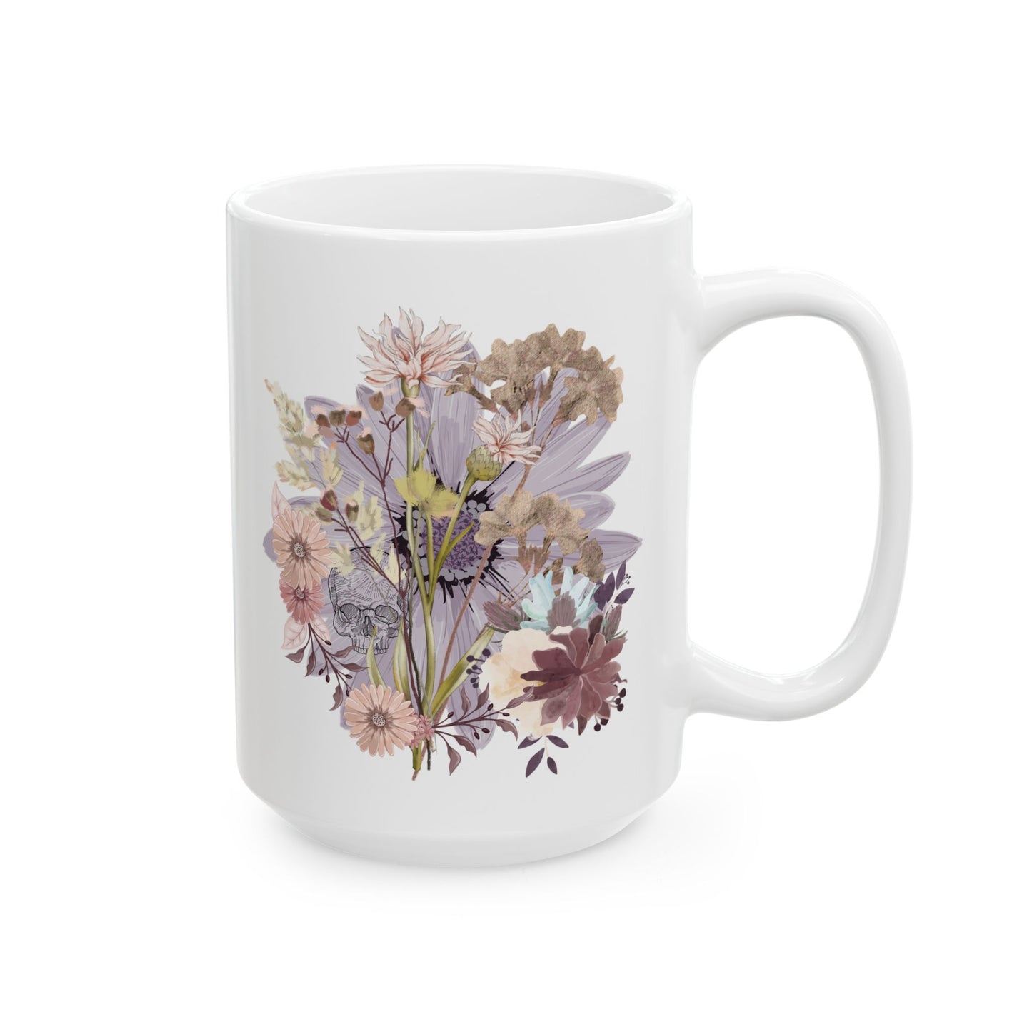Floral Ceramic Mug - Perfect for Tea Lovers, Great Gift for Birthdays, Anniversaries, Housewarming, Coffee, Nature Enthusiasts
