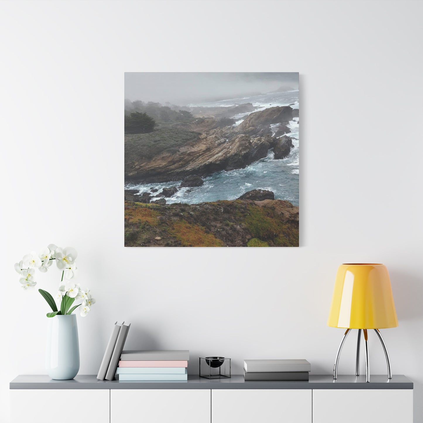 Stretched Canvas Wall Art, Matte Coastal Landscape Decor, Seascape Gallery Wrap, Ocean Home Decor, Nature Wall Artwork