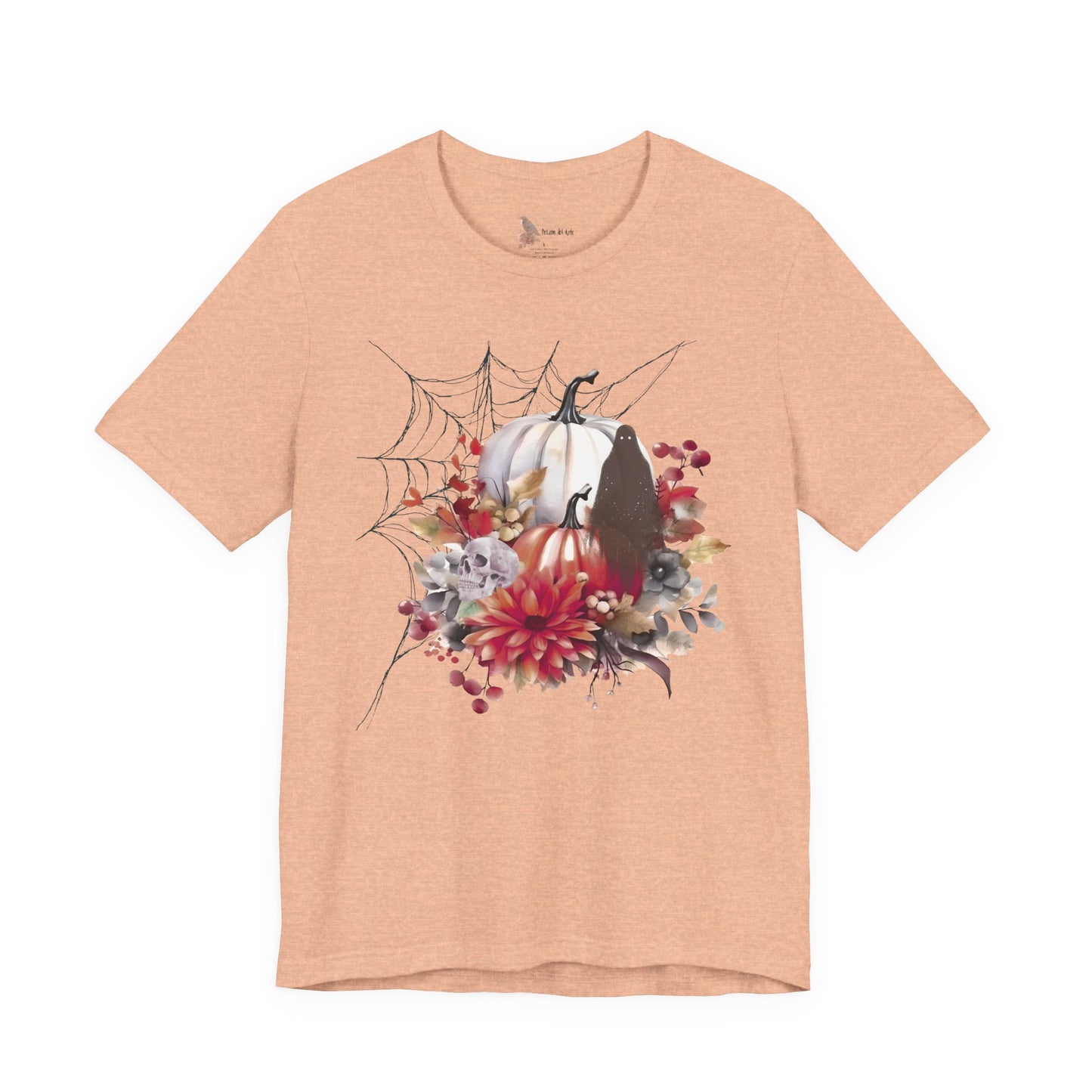 Autumn Vibes Short Sleeve Tee - Cozy Halloween Shirt, Spooky Seasonal Apparel, Fall T-Shirt, Pumpkin Graphic Tee, Unisex Fall Wardrobe