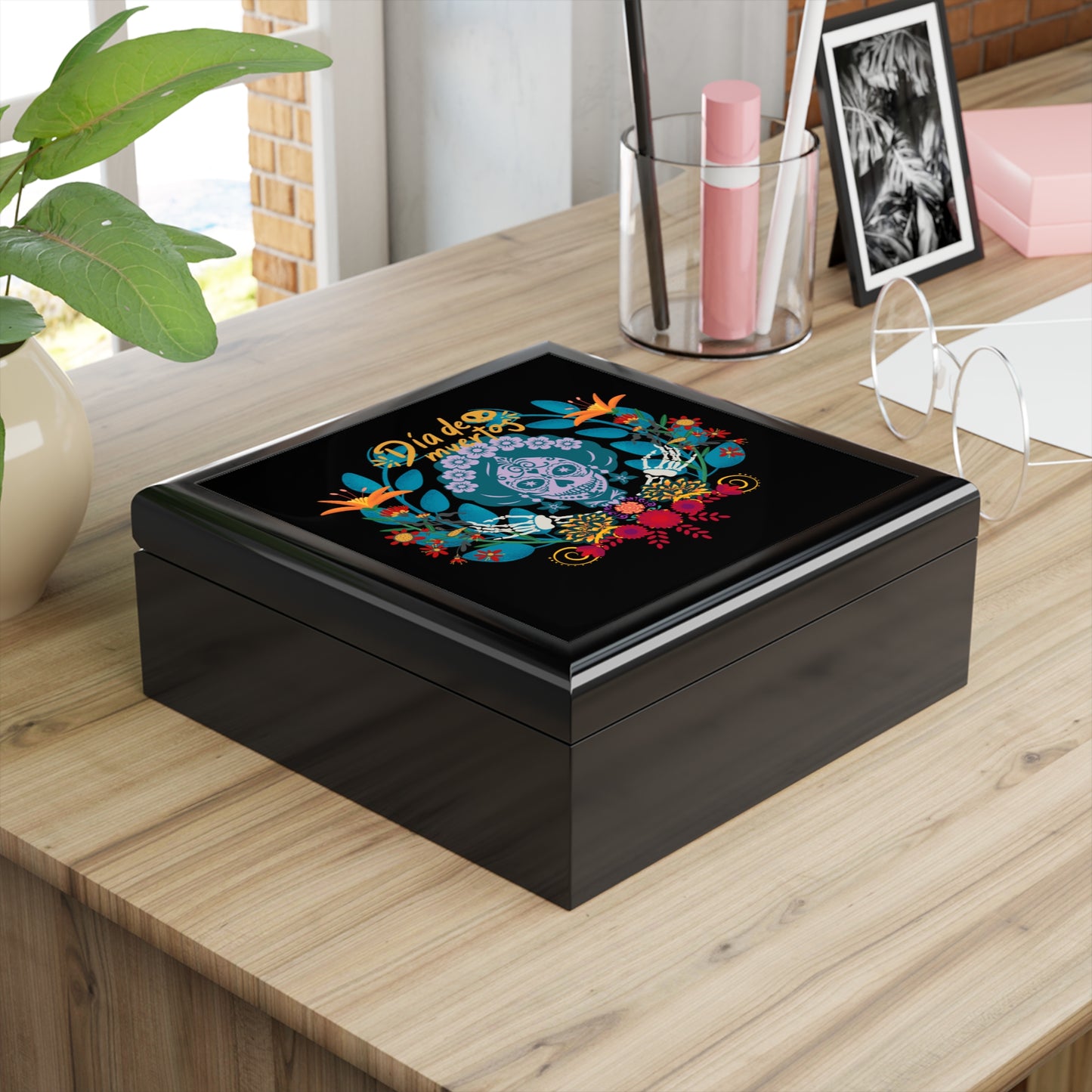 Dia de Muertos Jewelry Box | Decorative Keepsake, Gift for Anniversaries, Home Decor, Halloween, Day of the Dead