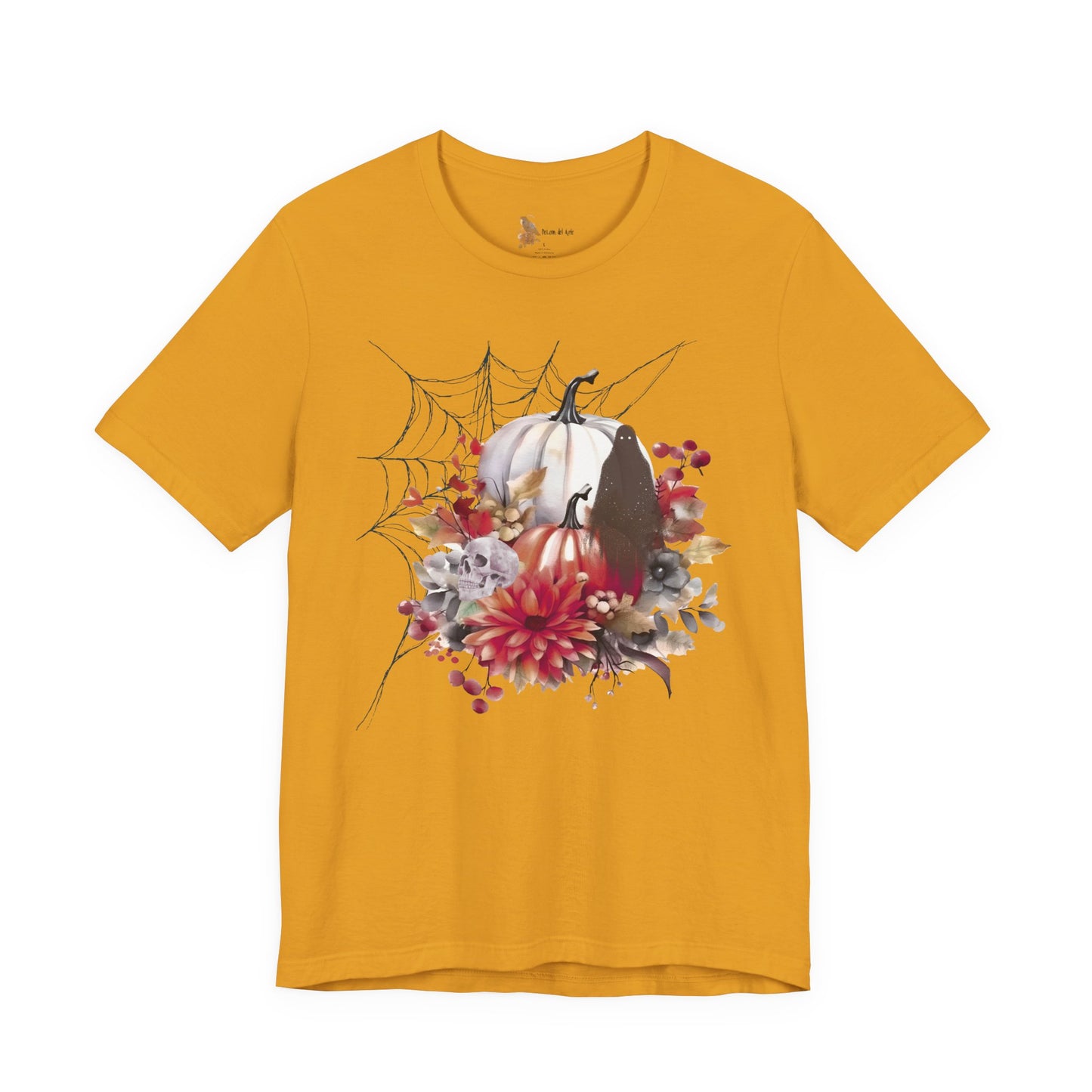 Autumn Vibes Short Sleeve Tee - Cozy Halloween Shirt, Spooky Seasonal Apparel, Fall T-Shirt, Pumpkin Graphic Tee, Unisex Fall Wardrobe