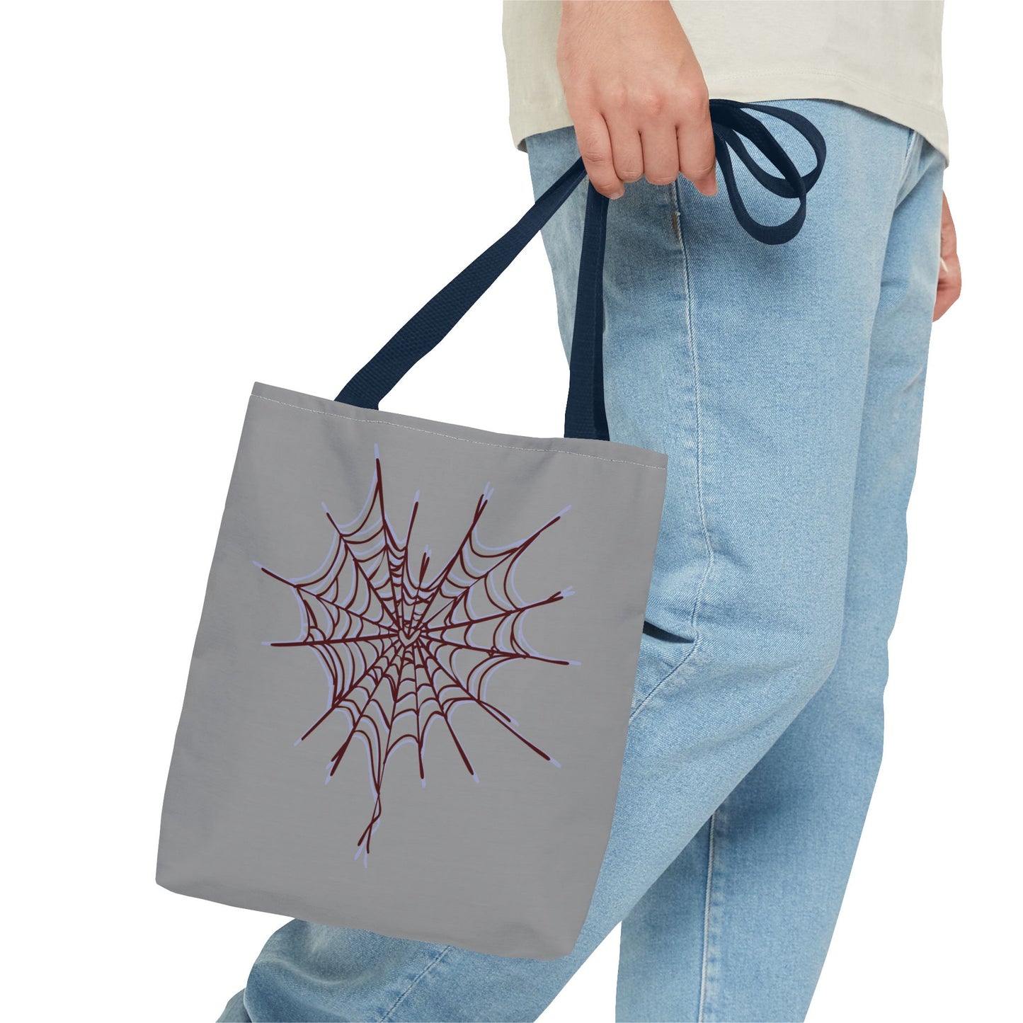 Spooky Spiderweb Tote Bag, Halloween Accessories, Eco-Friendly Tote, Fun Chic Bag, Holiday Gift, Daily Use