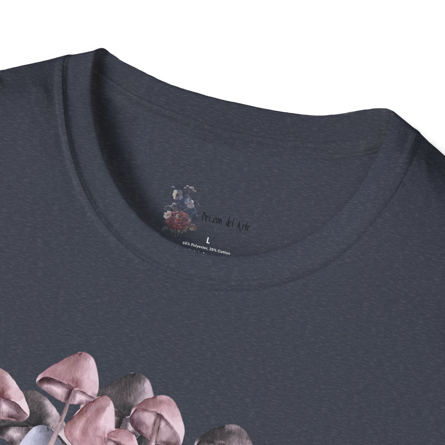 Mushroom Art Unisex T-Shirt - Softstyle Tee for Nature Lovers, Eco-Friendly Fashion, Gift for Friends, Boho Style, Music Festivals