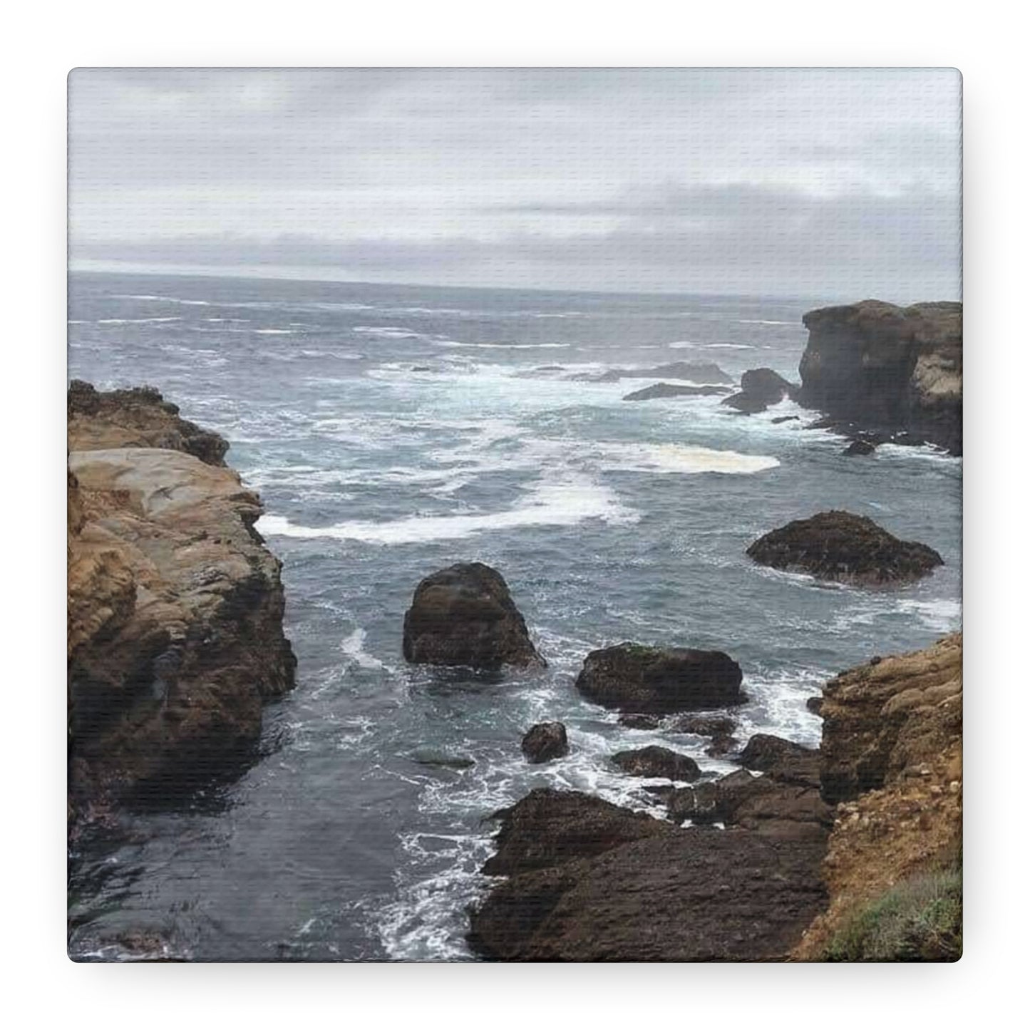 Ocean Waves Matte Canvas Art, Coastal Wall Decor, Seascape Print, Beach Home Decoration, Nautical Art Piece