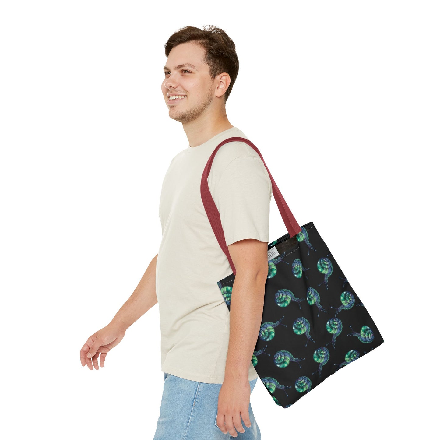 Eco Chic Tote Bag, Stylish Beach Bag, Unique Shopping Tote, Trendy Gift Bag, Nautical Decorative Tote, Marine Pattern Accessory