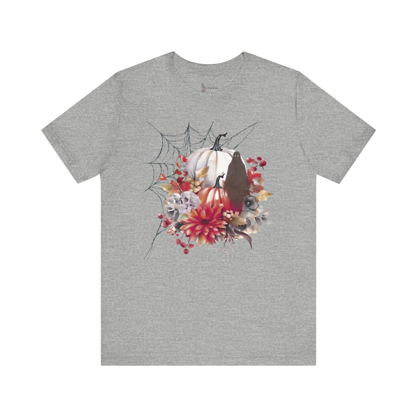 Autumn Vibes Short Sleeve Tee - Cozy Halloween Shirt, Spooky Seasonal Apparel, Fall T-Shirt, Pumpkin Graphic Tee, Unisex Fall Wardrobe