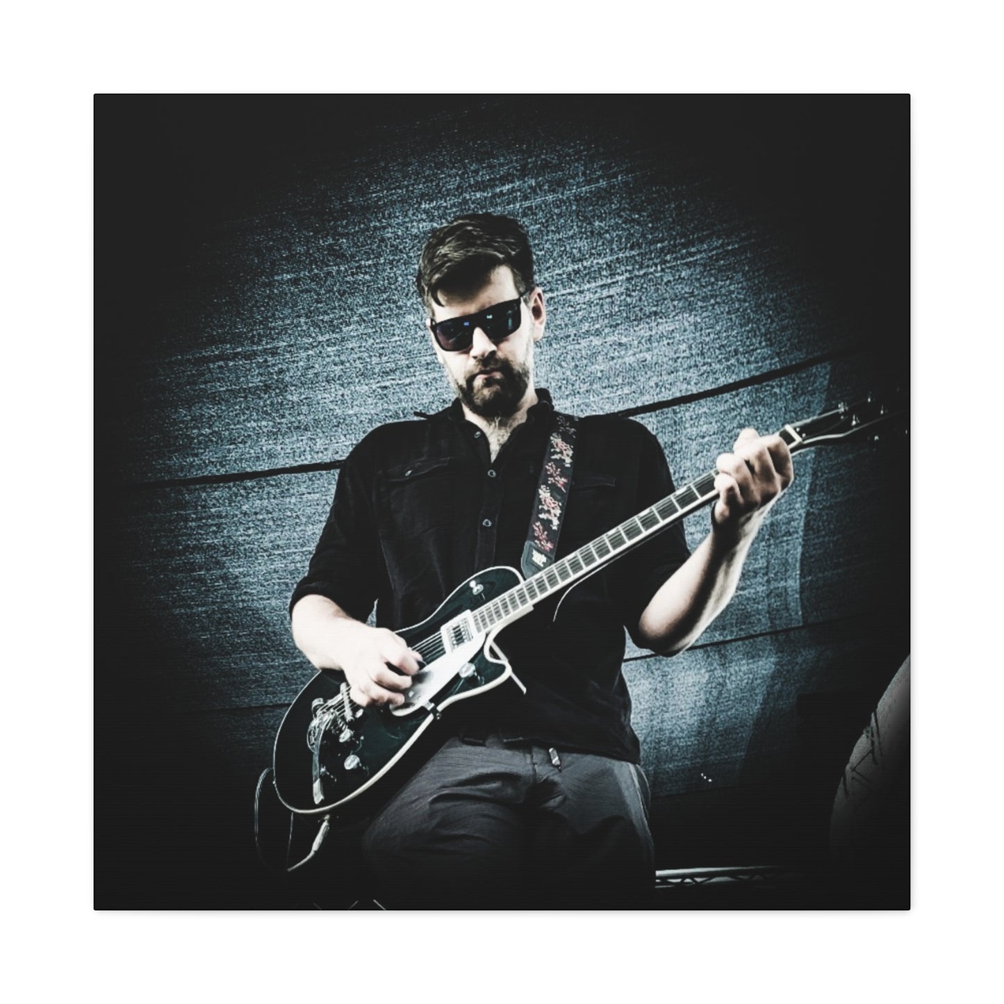 Rock Music Canvas Wall Art, Guitarist Decor, Music Lover Gift, Stretched Matte Canvas, Album Cover Art, Home Decor