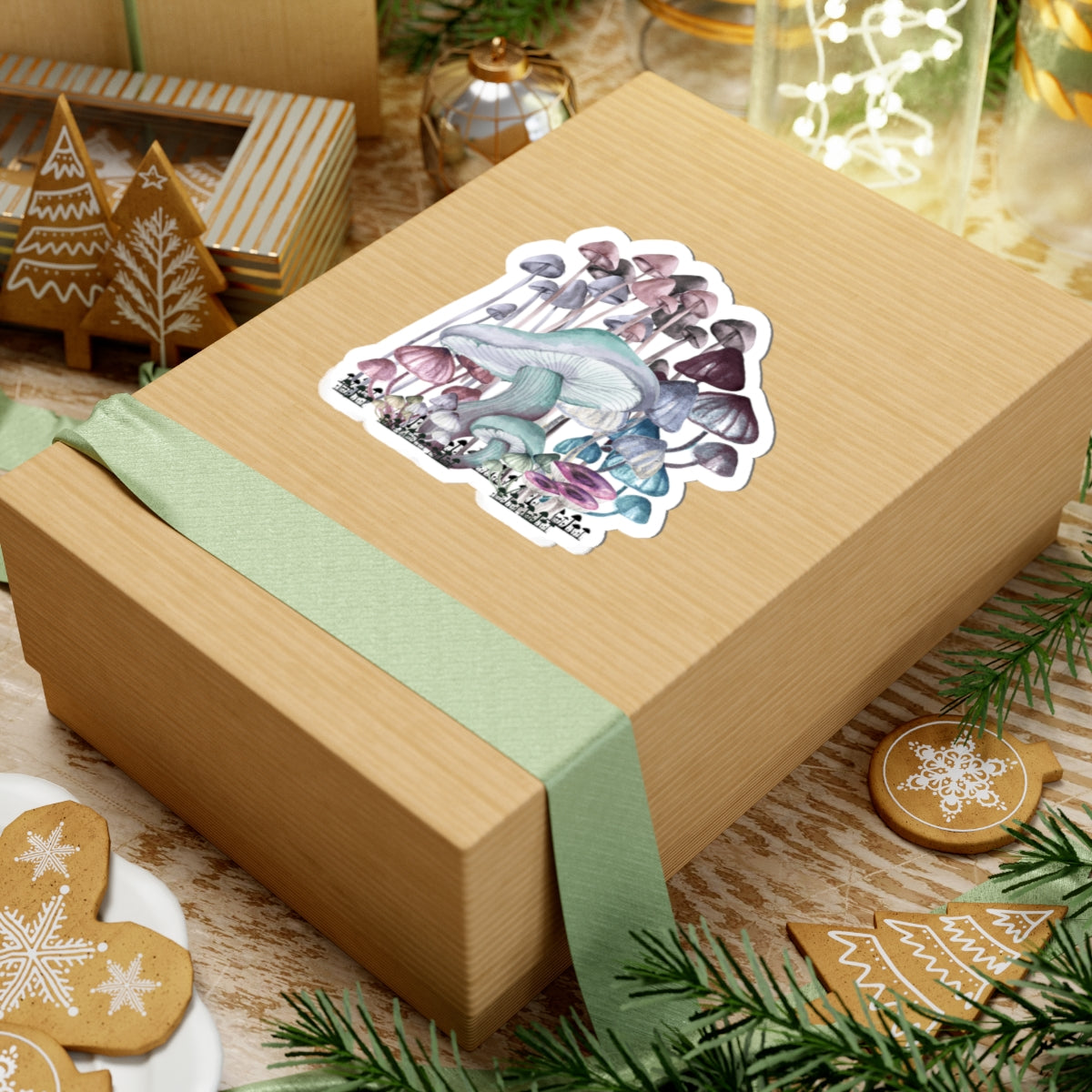 Whimsical Mushroom Kiss-Cut Stickers for Nature Lovers, Laptop Decor, Eco-Friendly Art, Gift for Friends