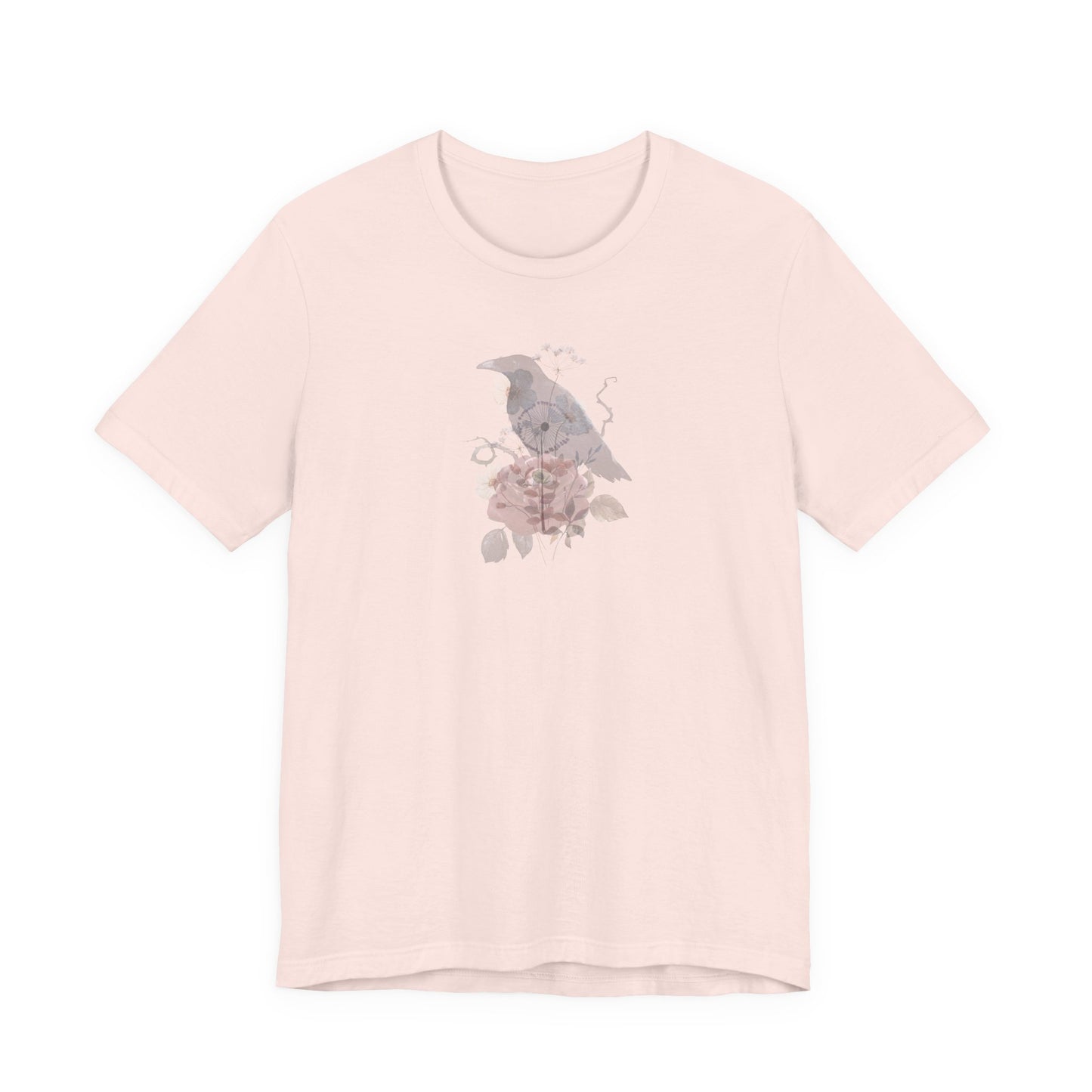 Double-sided Split Logo Artistic Bird Tee, Unisex T-Shirt for Art Lovers, Nature Inspired Gift, Casual Wear, Creative Expression