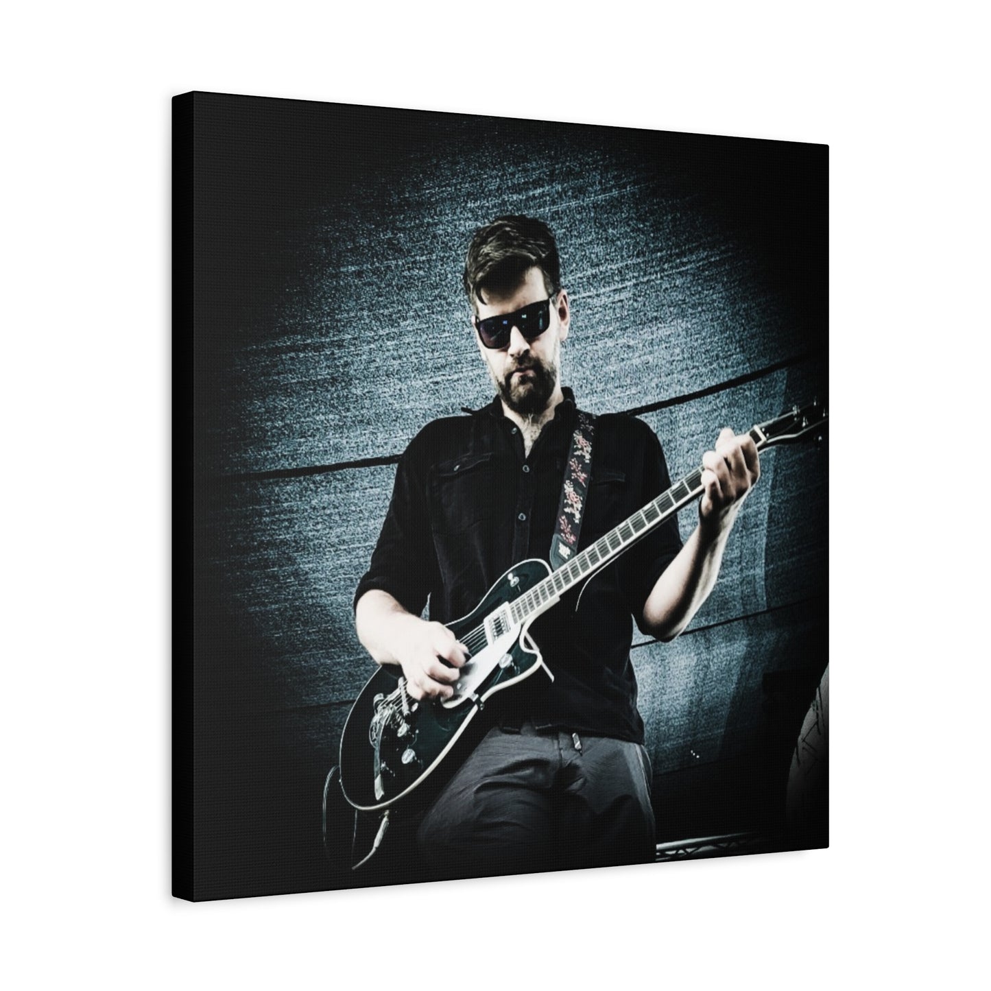 Rock Music Canvas Wall Art, Guitarist Decor, Music Lover Gift, Stretched Matte Canvas, Album Cover Art, Home Decor
