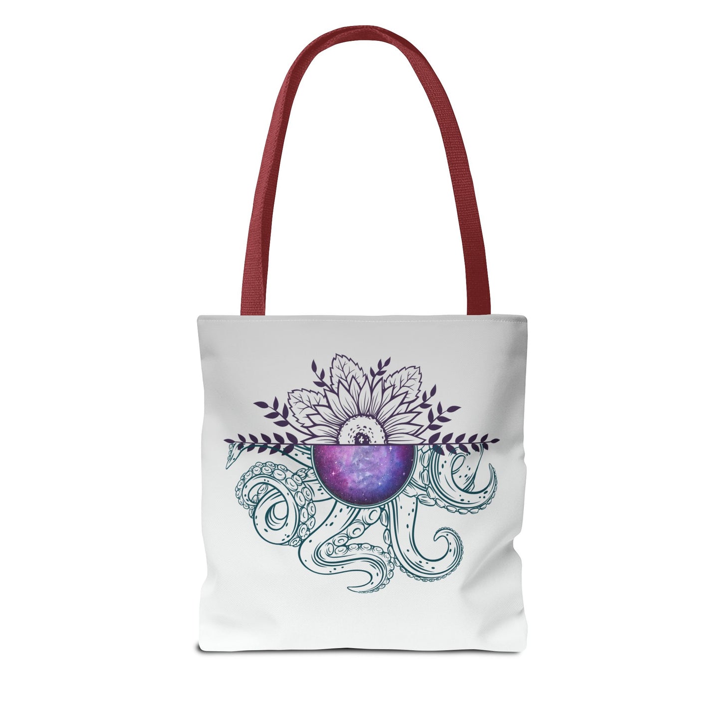 Whimsical Octopus Floral Tote Bag, Beach Bag, Grocery Tote, Eco-Friendly Bag, Gift for Ocean Lovers, Unique Art Carryall