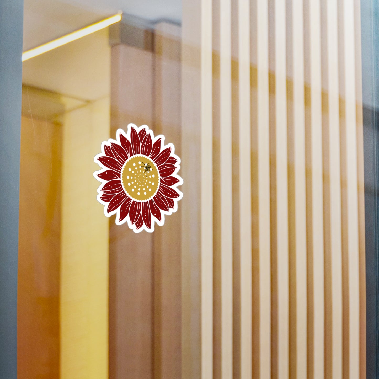 Sunflower Bright Floral Kiss-Cut Vinyl Decals | Boho Decor, Laptop Stickers, Home Office, Gift Ideas, Cute Wall Art