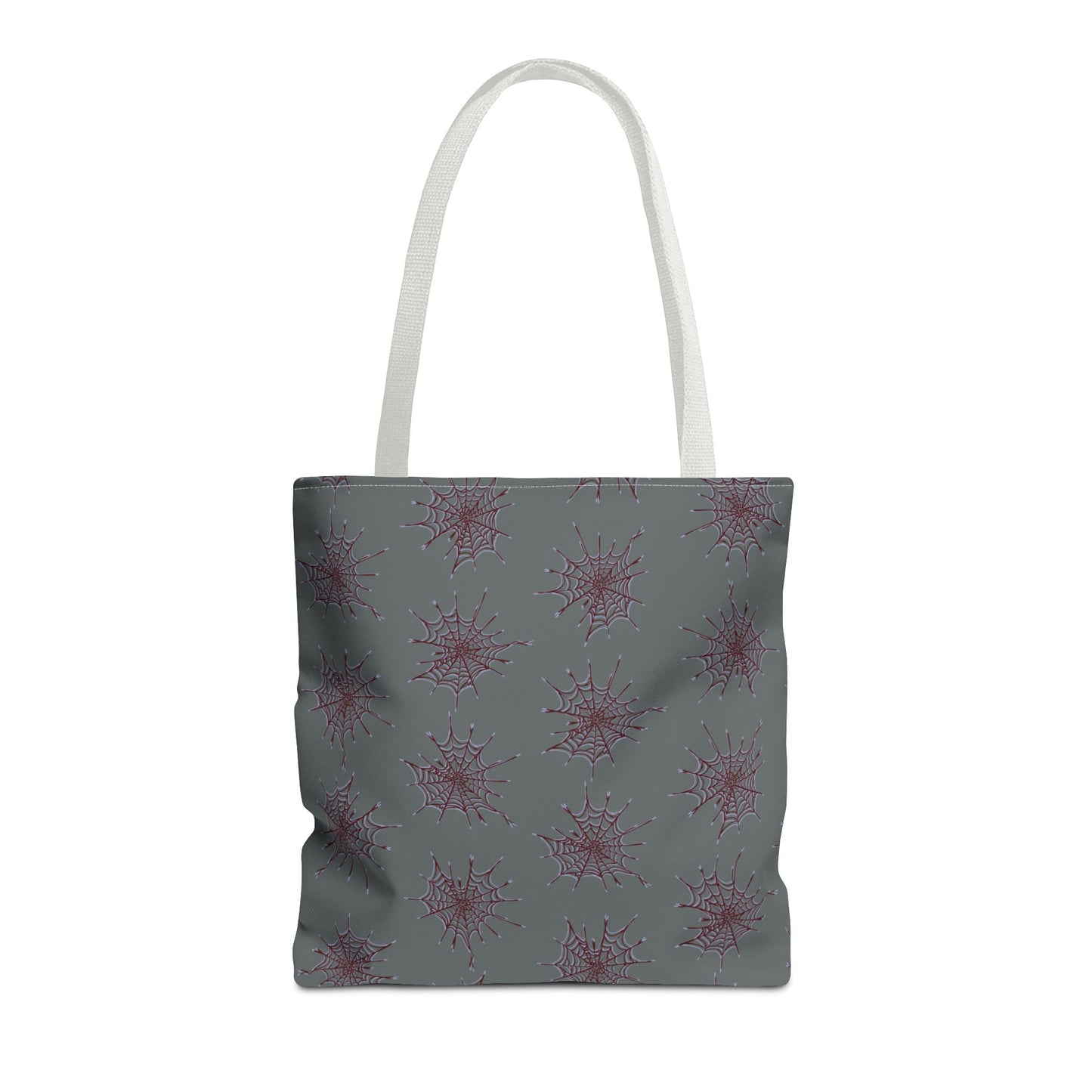 Chic Dark Grey and red Heart Web Tote Bag, Stylish Grocery Bag, Eco-Friendly Shopping Tote, Gift Bag for Her, Casual Beach Bag