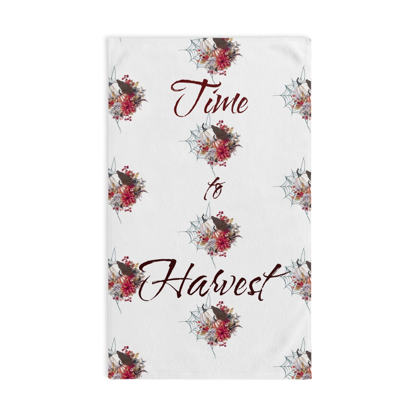 Autumn Harvest Hand Towel | Seasonal Kitchen Decor, Thanksgiving Gift, Floral Towel, Cozy Kitchen Accessory, Fall Home Decor