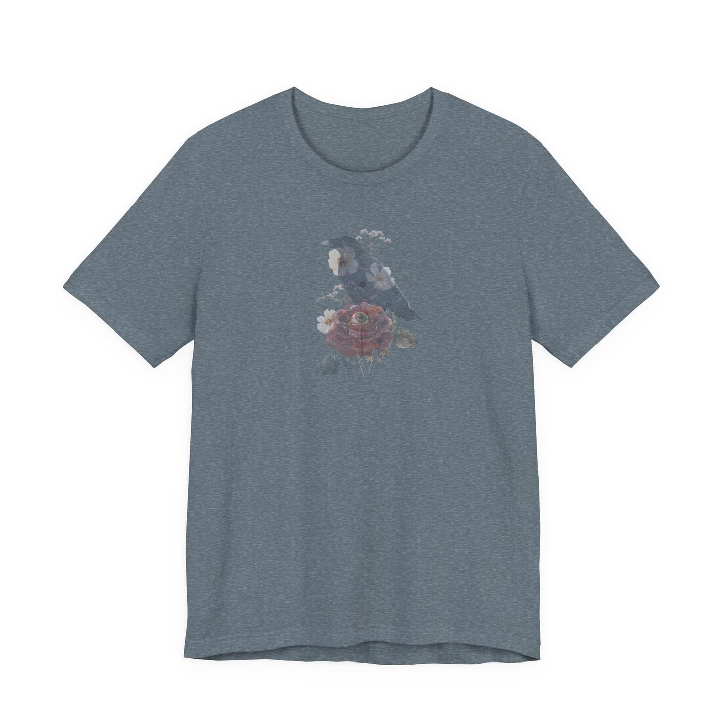 Double-sided Split Logo Artistic Bird Tee, Unisex T-Shirt for Art Lovers, Nature Inspired Gift, Casual Wear, Creative Expression