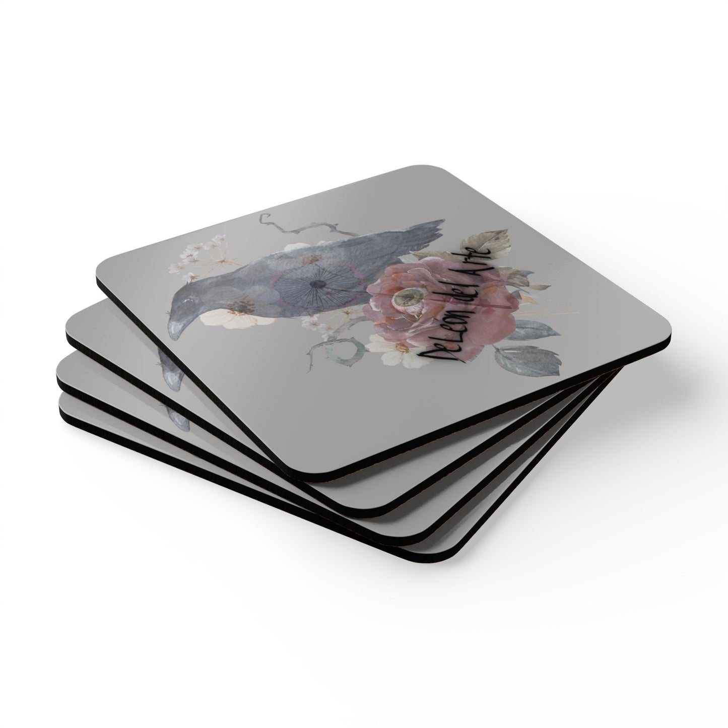 Artistic Corkwood Coaster Set, Eco-Friendly Drink Coasters, Rustic Home Decor, Unique Gift for Nature Lovers, Handmade Coasters