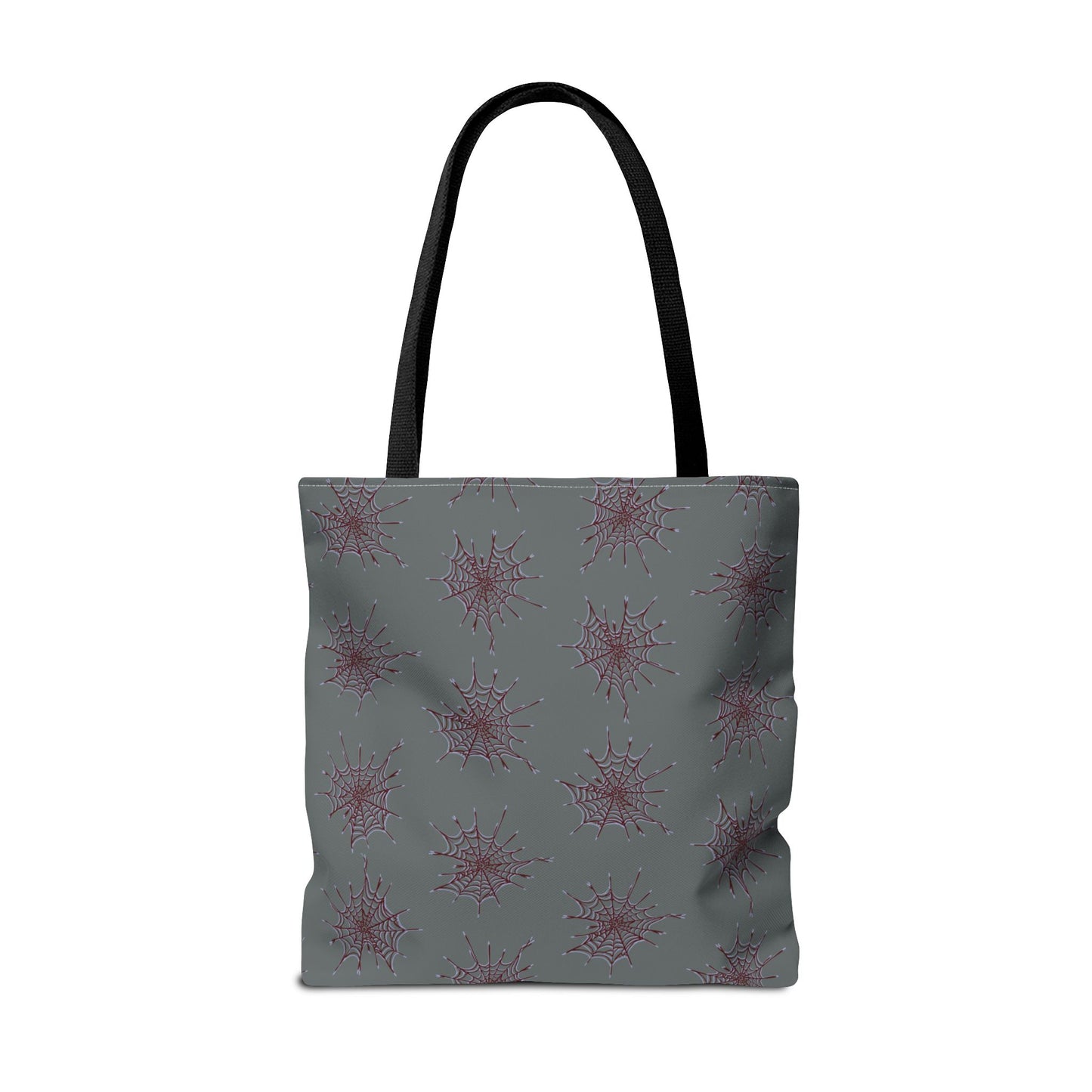Chic Dark Grey and red Heart Web Tote Bag, Stylish Grocery Bag, Eco-Friendly Shopping Tote, Gift Bag for Her, Casual Beach Bag