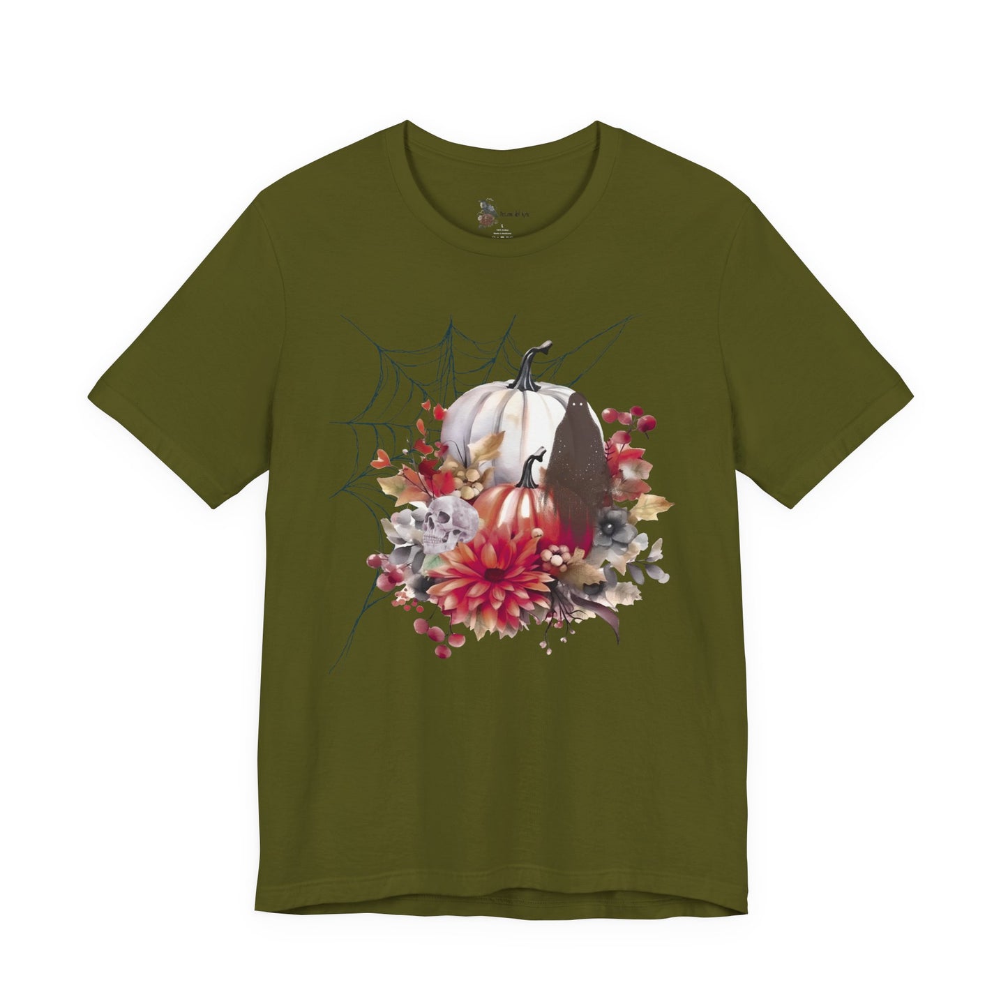 Autumn Vibes Short Sleeve Tee - Cozy Halloween Shirt, Spooky Seasonal Apparel, Fall T-Shirt, Pumpkin Graphic Tee, Unisex Fall Wardrobe