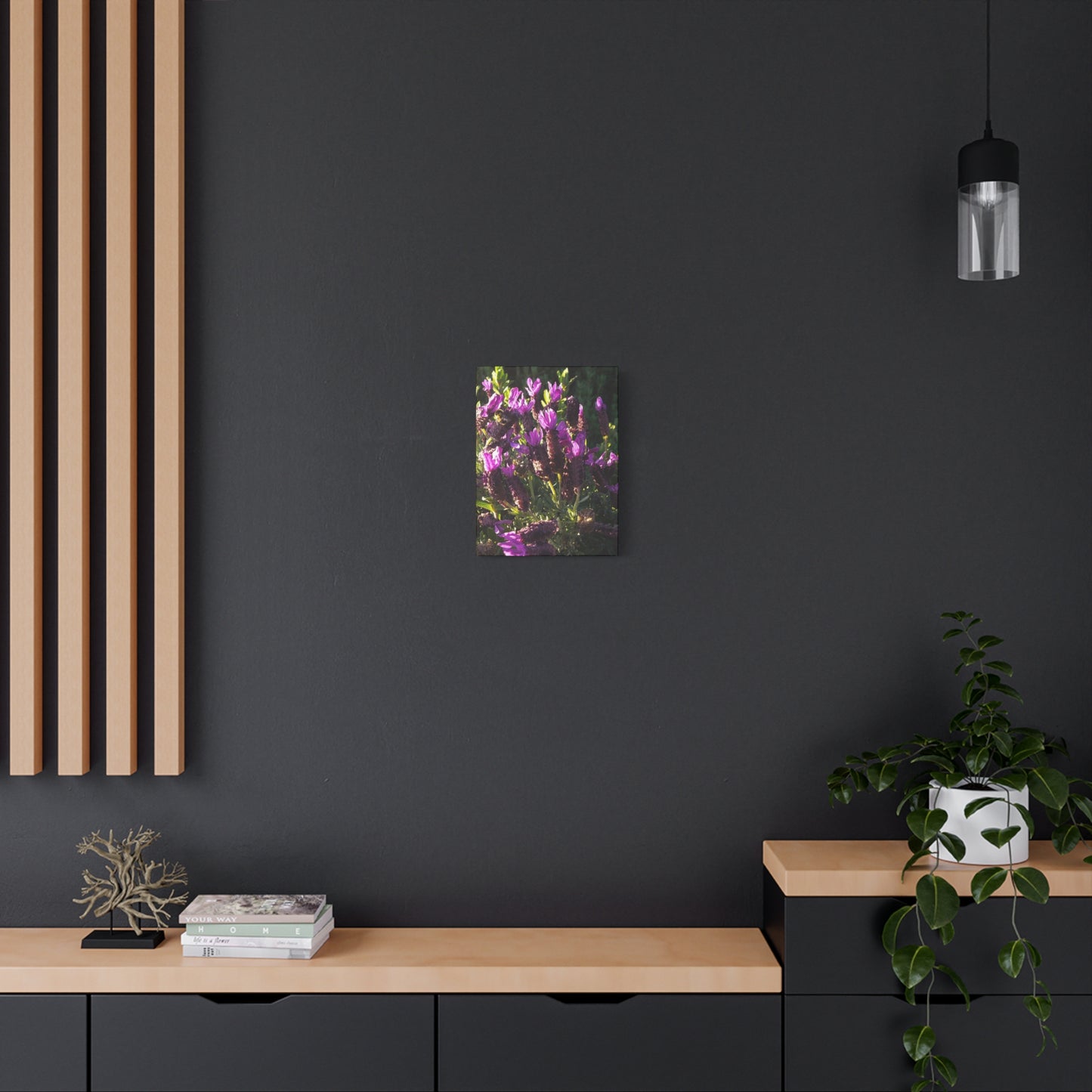 Purple Floral Canvas Wall Art, Botanical Decor, Nature Art, Home Decoration, Gift for Nature Lovers