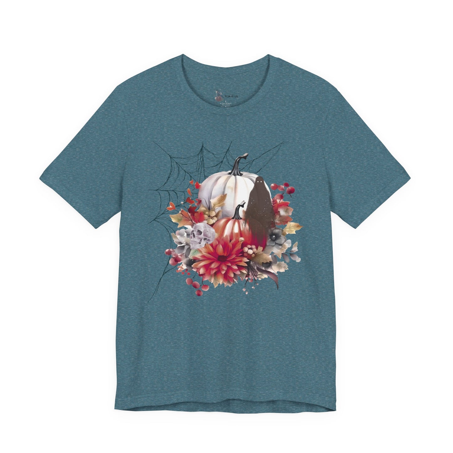 Autumn Vibes Short Sleeve Tee - Cozy Halloween Shirt, Spooky Seasonal Apparel, Fall T-Shirt, Pumpkin Graphic Tee, Unisex Fall Wardrobe