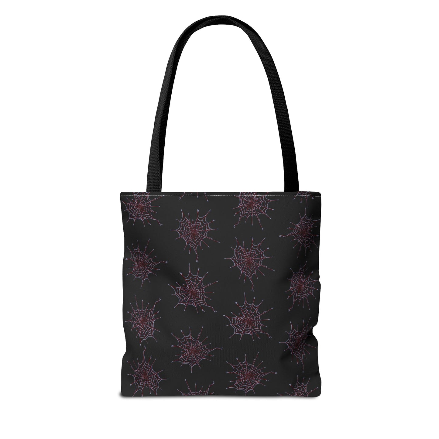 Chic Black and red Heart Web Tote Bag, Stylish Grocery Bag, Eco-Friendly Shopping Tote, Gift Bag for Her, Casual Beach Bag