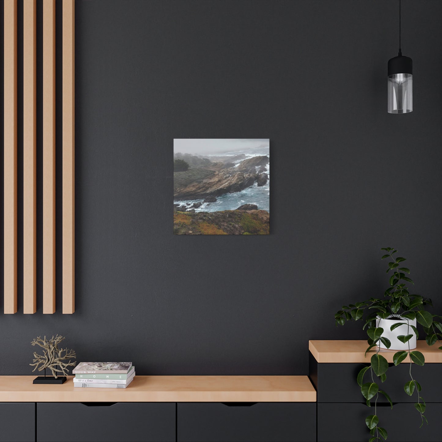 Stretched Canvas Wall Art, Matte Coastal Landscape Decor, Seascape Gallery Wrap, Ocean Home Decor, Nature Wall Artwork