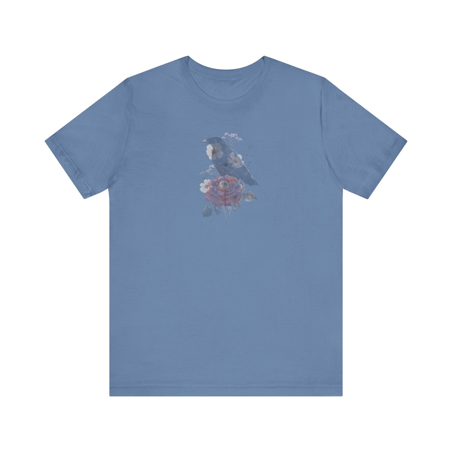 Double-sided Split Logo Artistic Bird Tee, Unisex T-Shirt for Art Lovers, Nature Inspired Gift, Casual Wear, Creative Expression