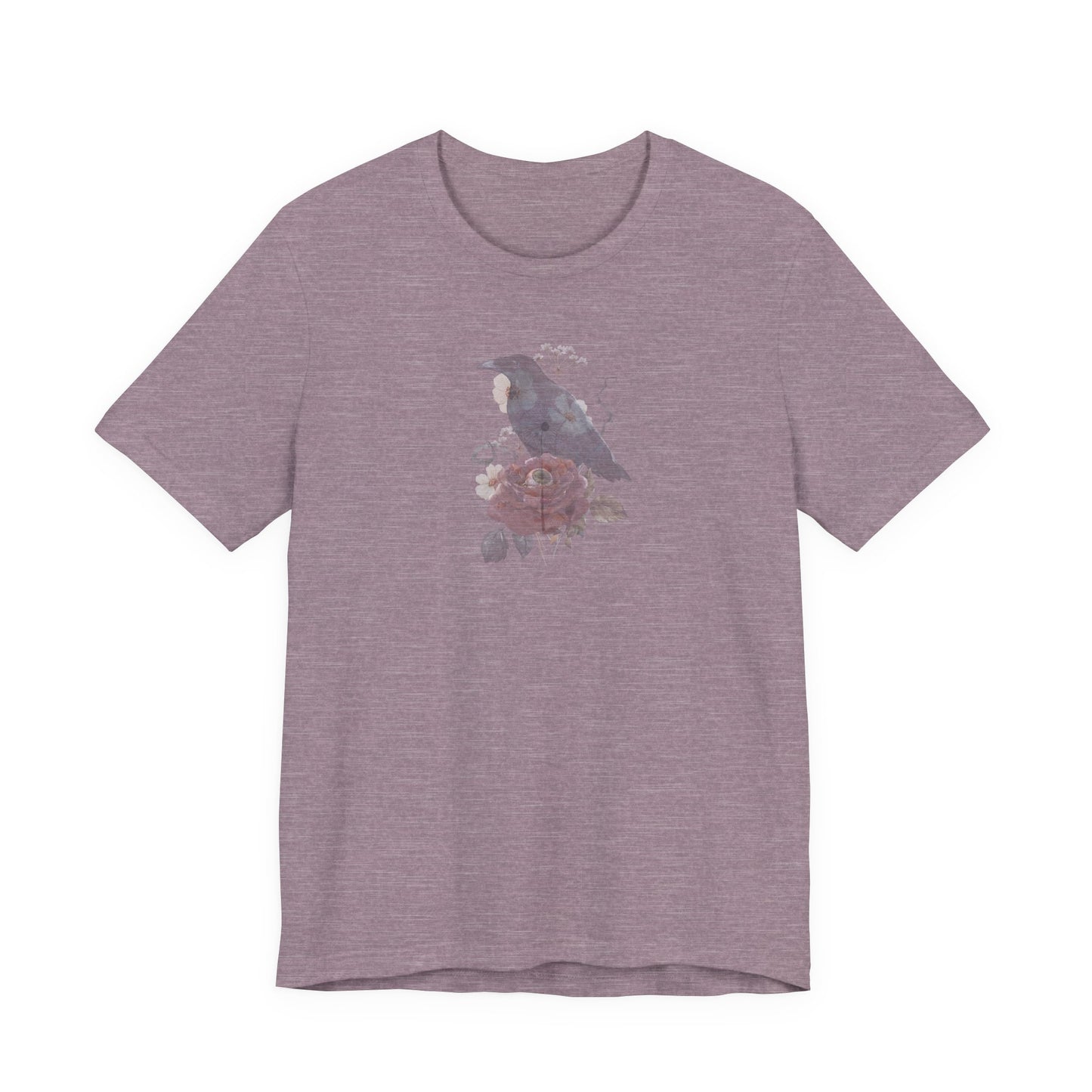 Double-sided Split Logo Artistic Bird Tee, Unisex T-Shirt for Art Lovers, Nature Inspired Gift, Casual Wear, Creative Expression