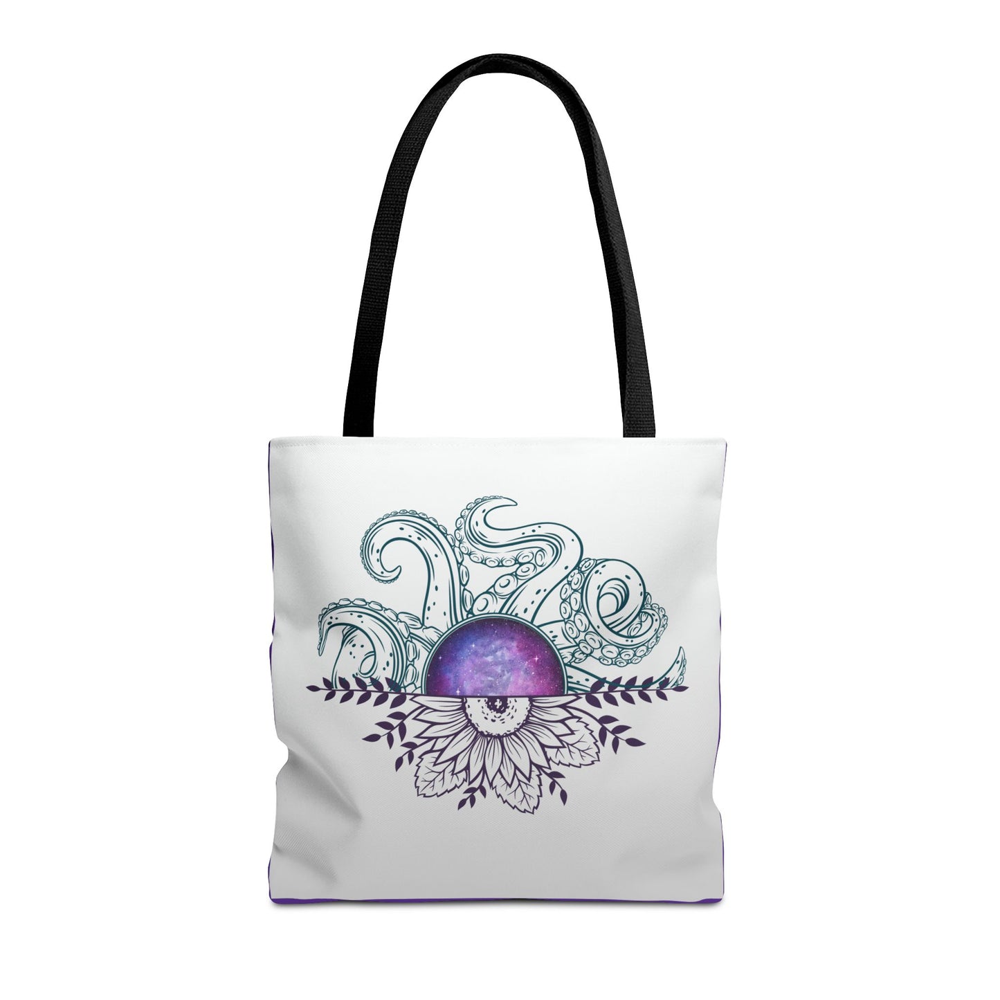 Whimsical Octopus Floral Tote Bag, Beach Bag, Grocery Tote, Eco-Friendly Bag, Gift for Ocean Lovers, Unique Art Carryall