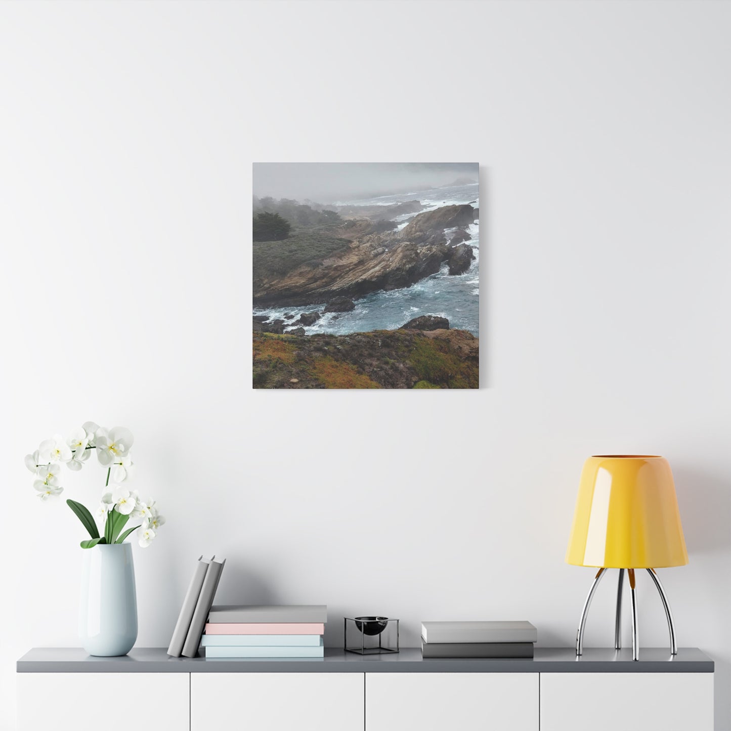 Stretched Canvas Wall Art, Matte Coastal Landscape Decor, Seascape Gallery Wrap, Ocean Home Decor, Nature Wall Artwork
