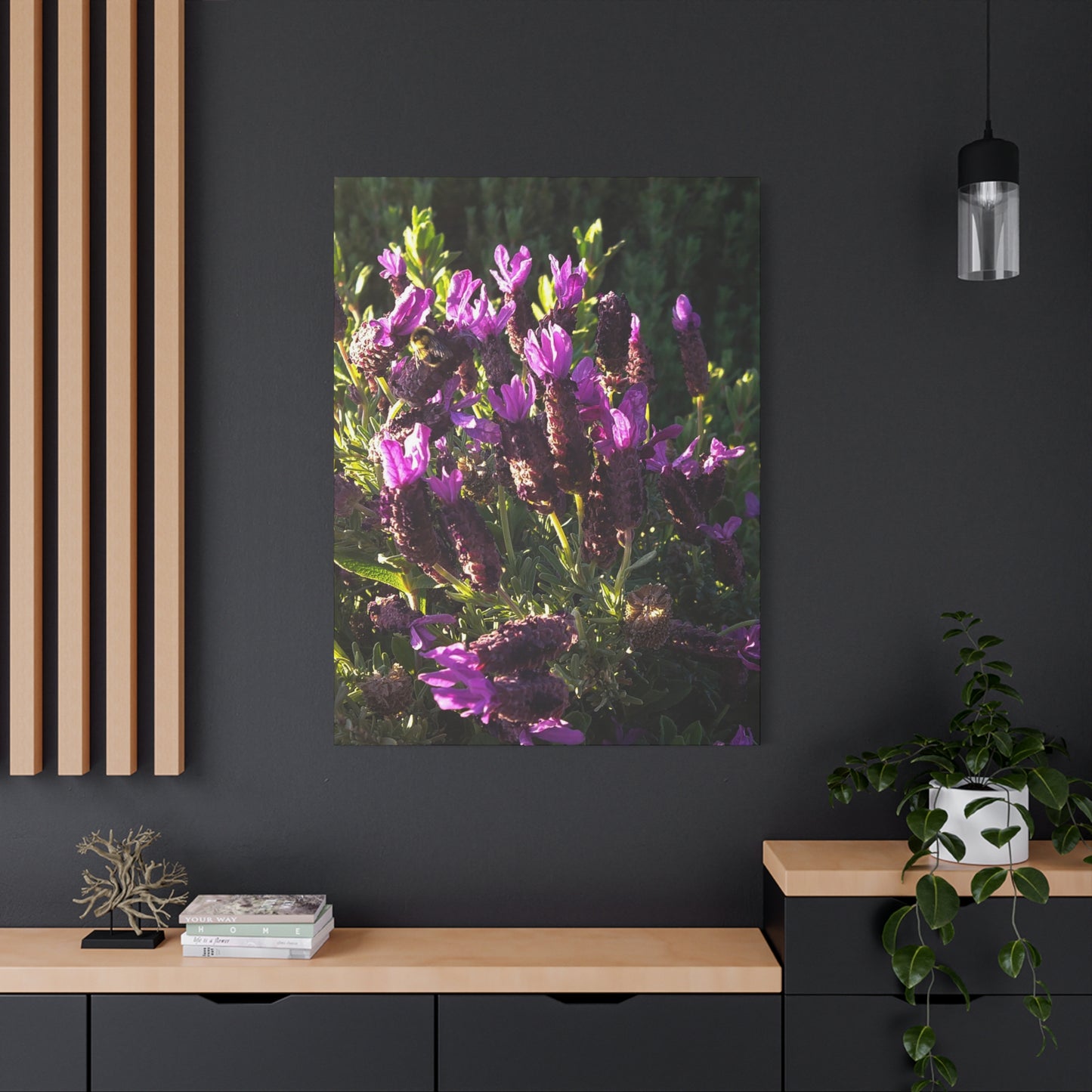 Purple Floral Canvas Wall Art, Botanical Decor, Nature Art, Home Decoration, Gift for Nature Lovers